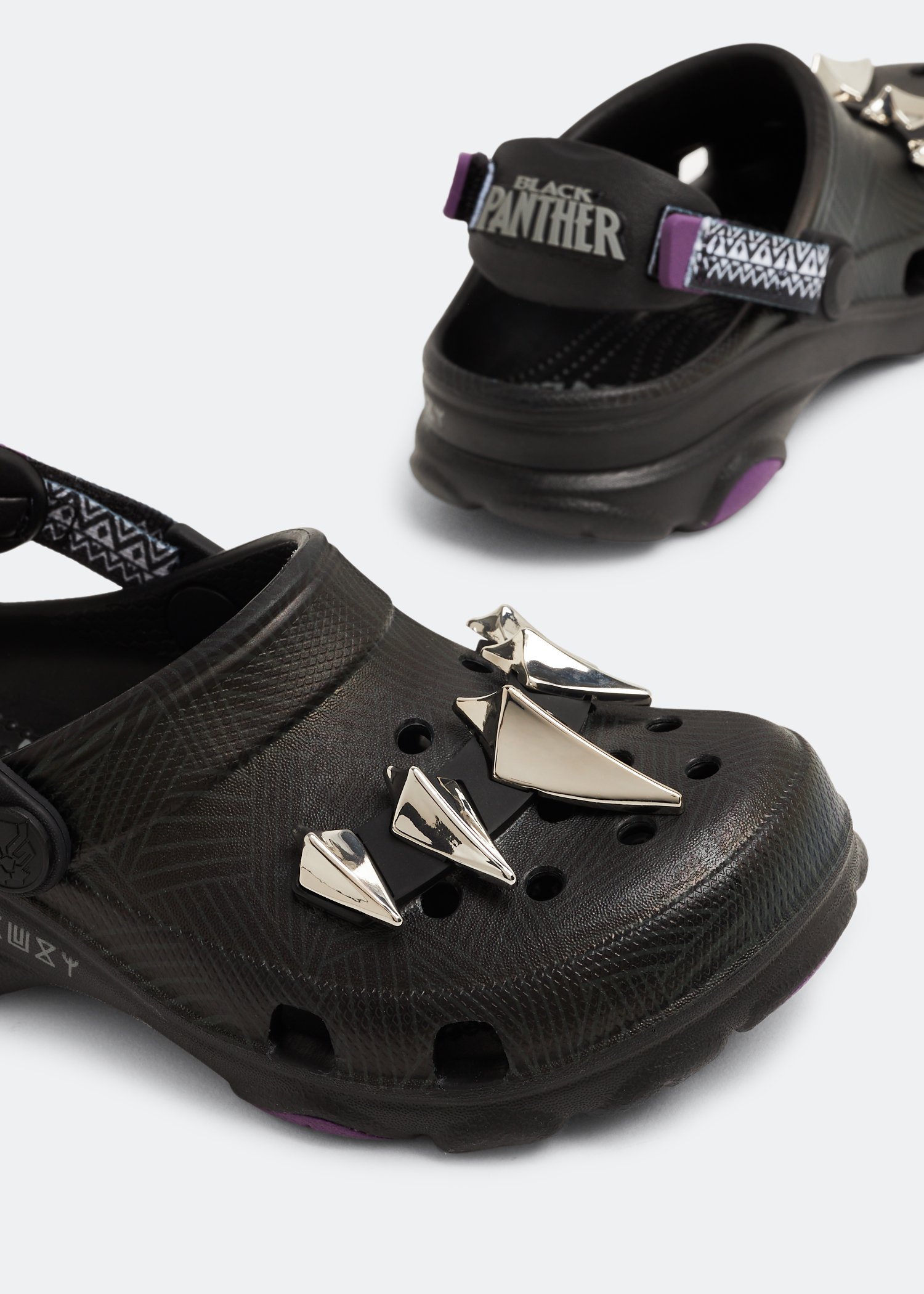 Black shop panther crocs