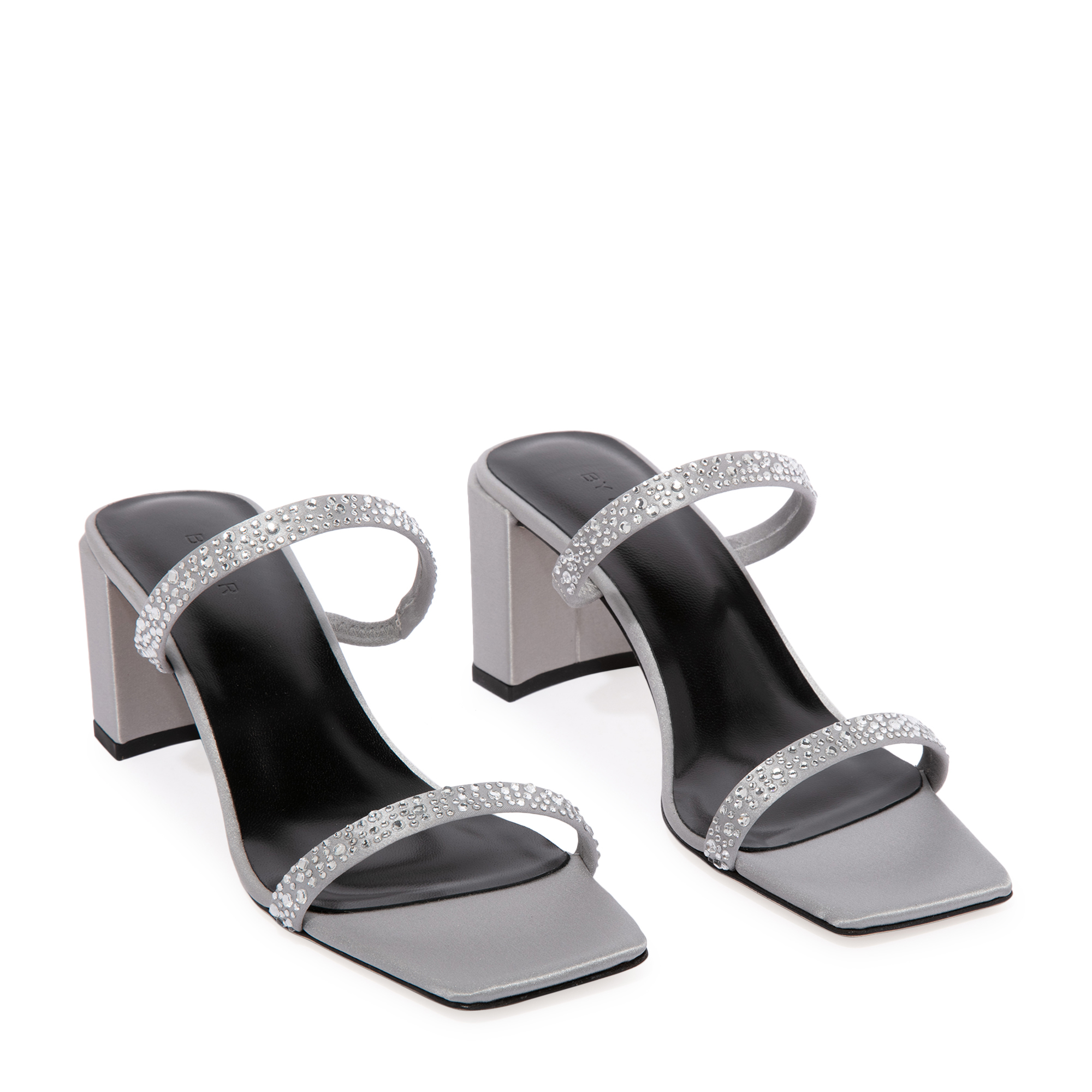 BY FAR Tanya crystal sandals for Women Silver in UAE Level Shoes