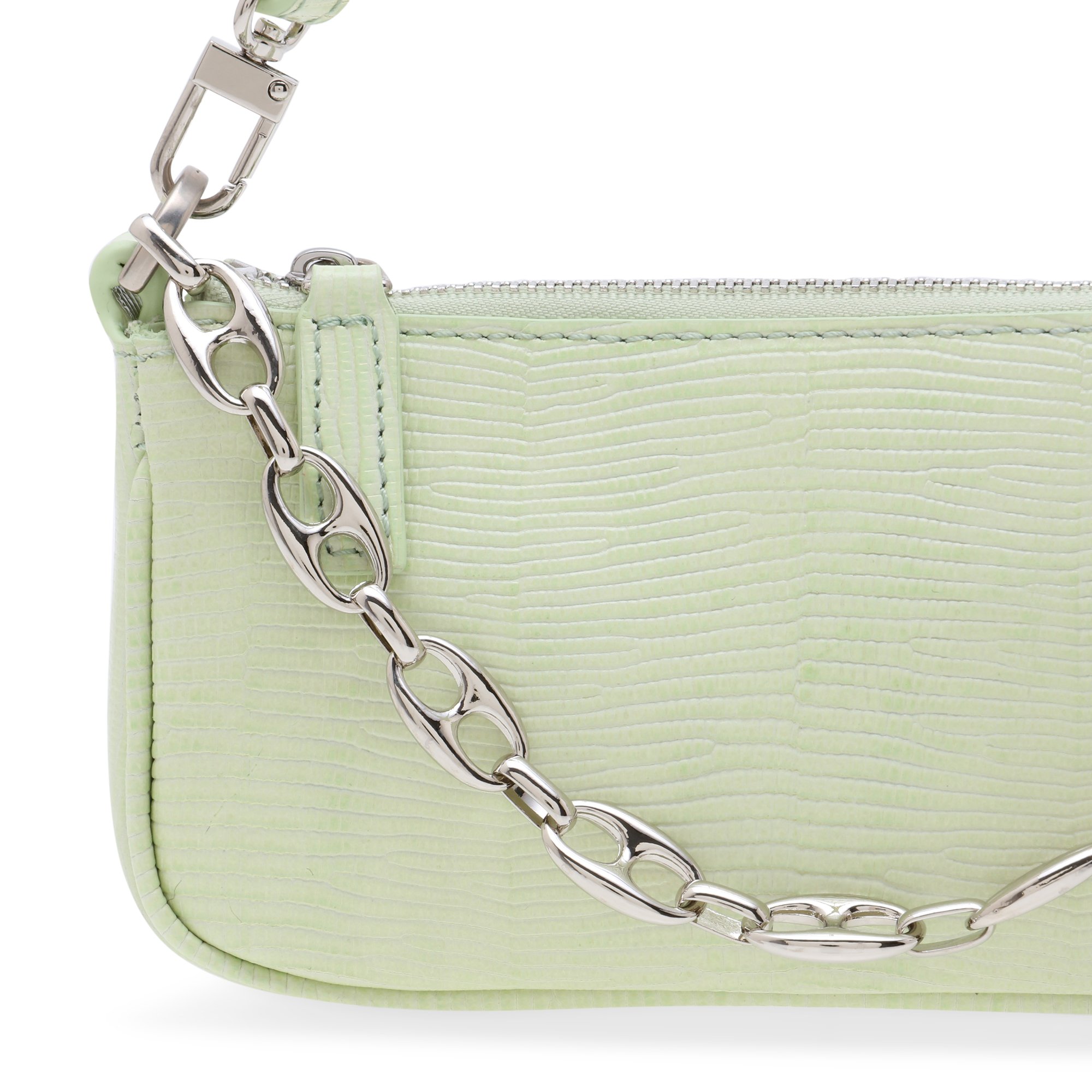 

Mini Rachel lizard-effect leather bag, Green