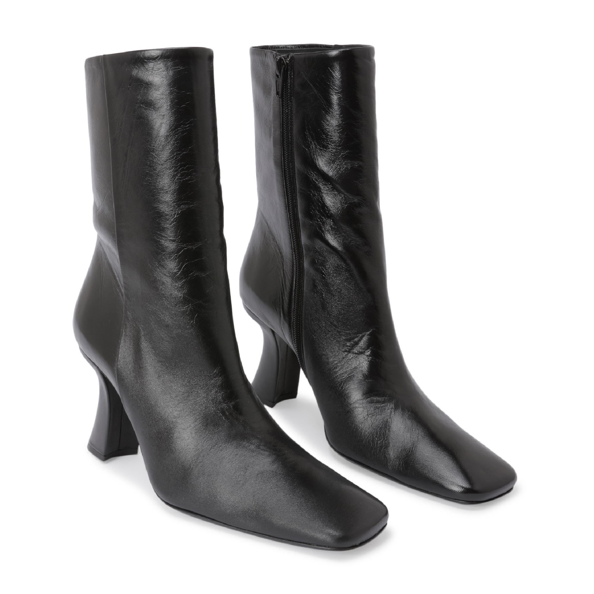 

Demi leather boots, Black