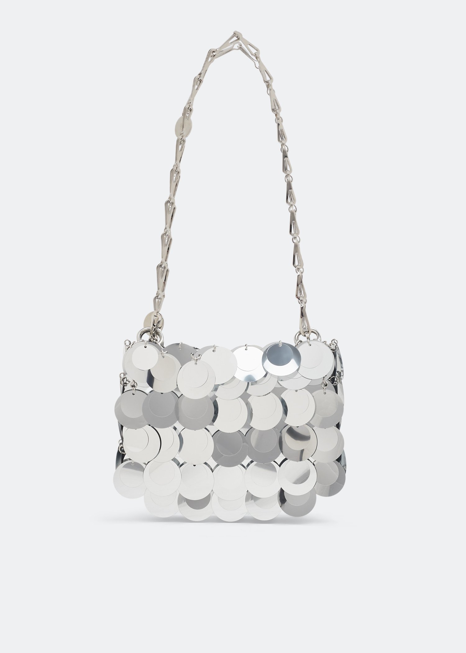 Rabanne Iconic 1969 sparkle nano bag for Women - Silver in UAE