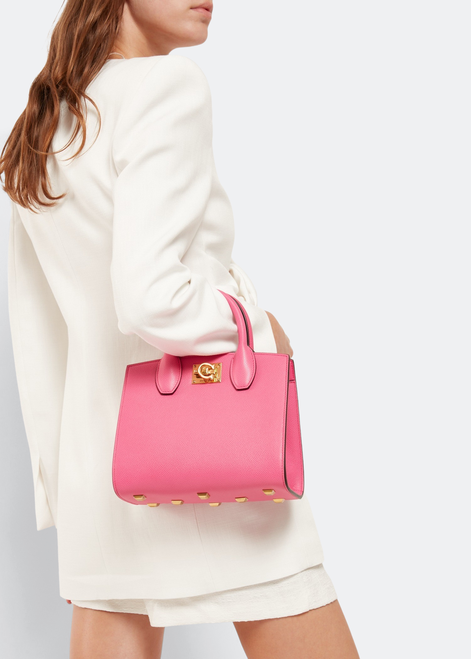 Ferragamo Studio Box bag for Women Pink in KSA Level Shoes