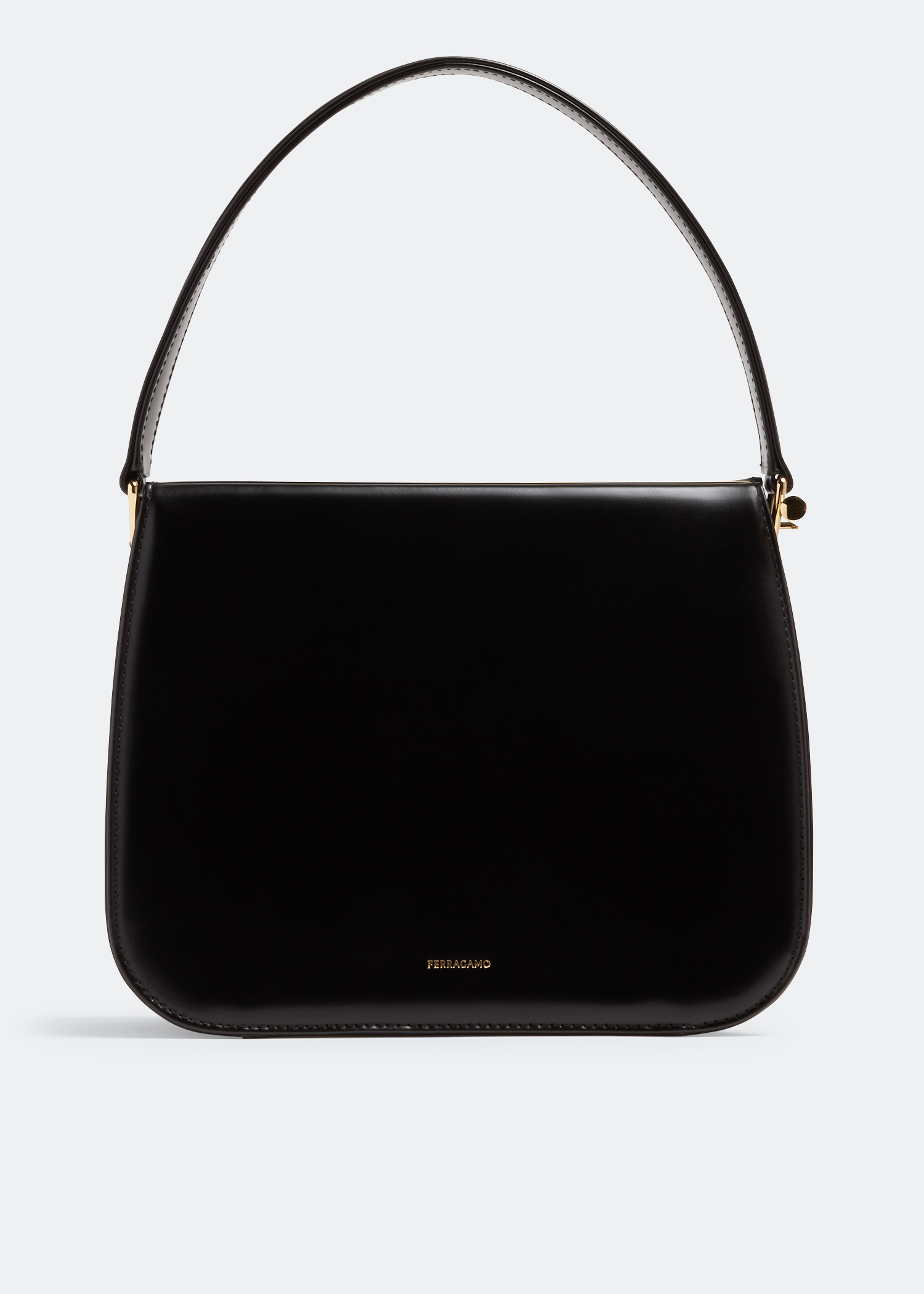 

Semi-rigid S handbag, Black