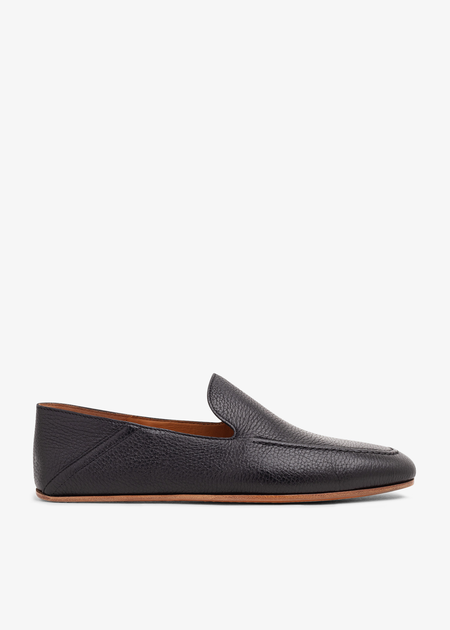 

Leather slippers, Black