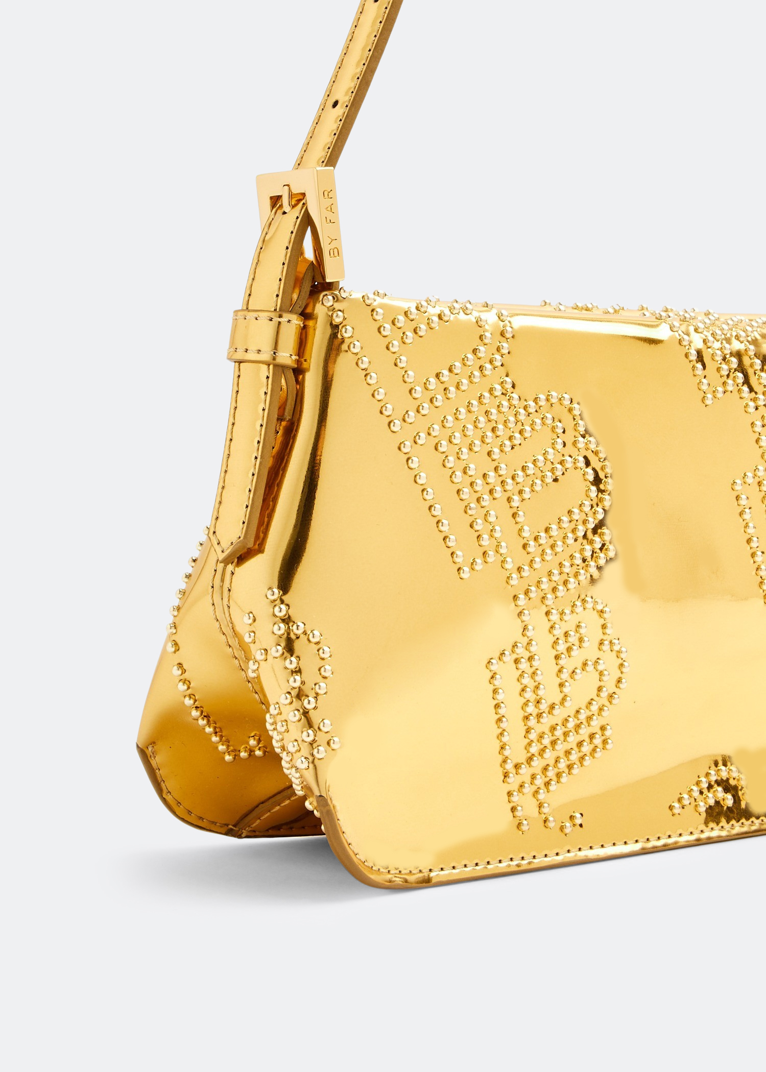 BY FAR Dulce shoulder bag for Women - Gold in KSA | Level Shoes