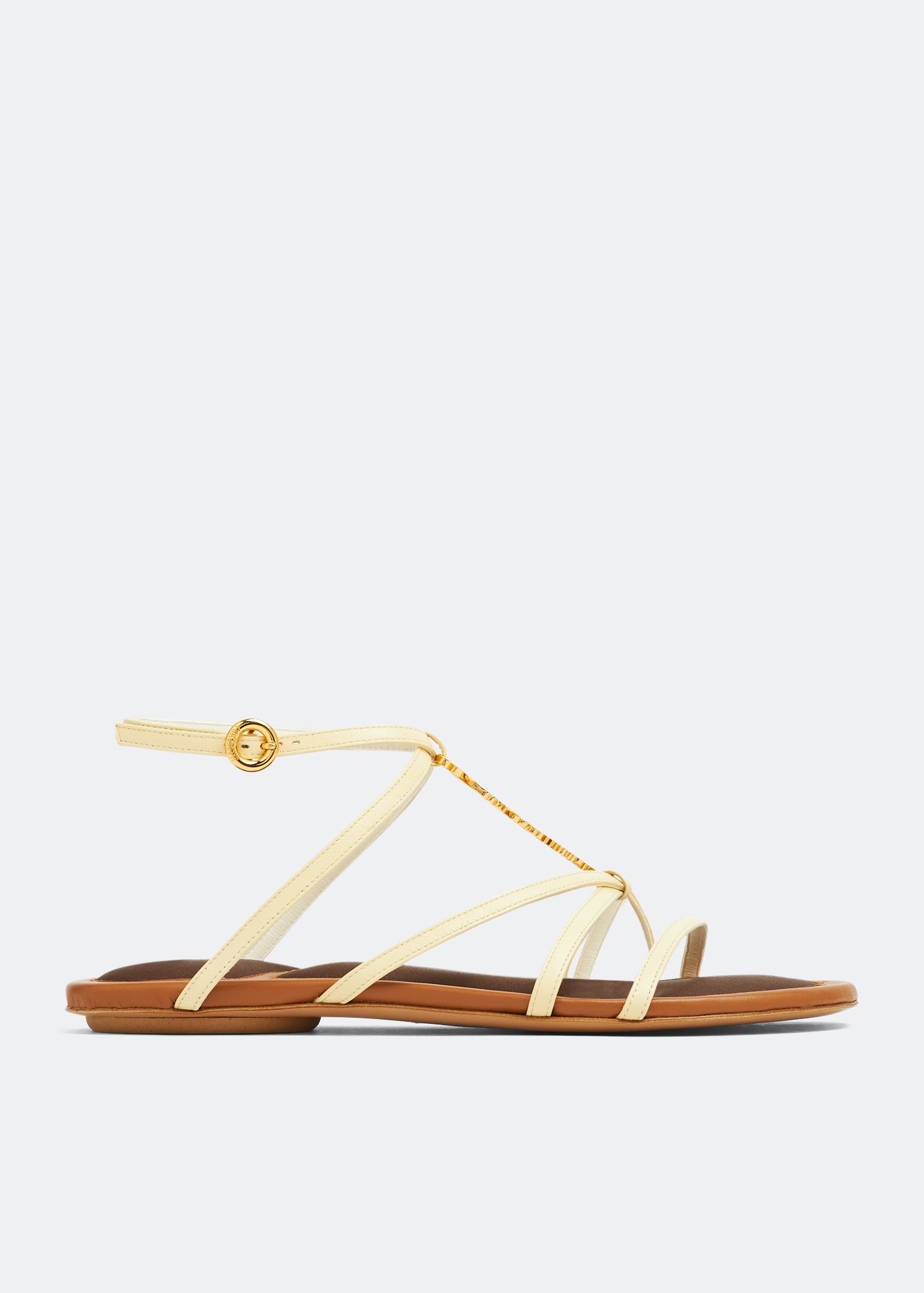 

Les Sandales Pralu plates sandals, Beige