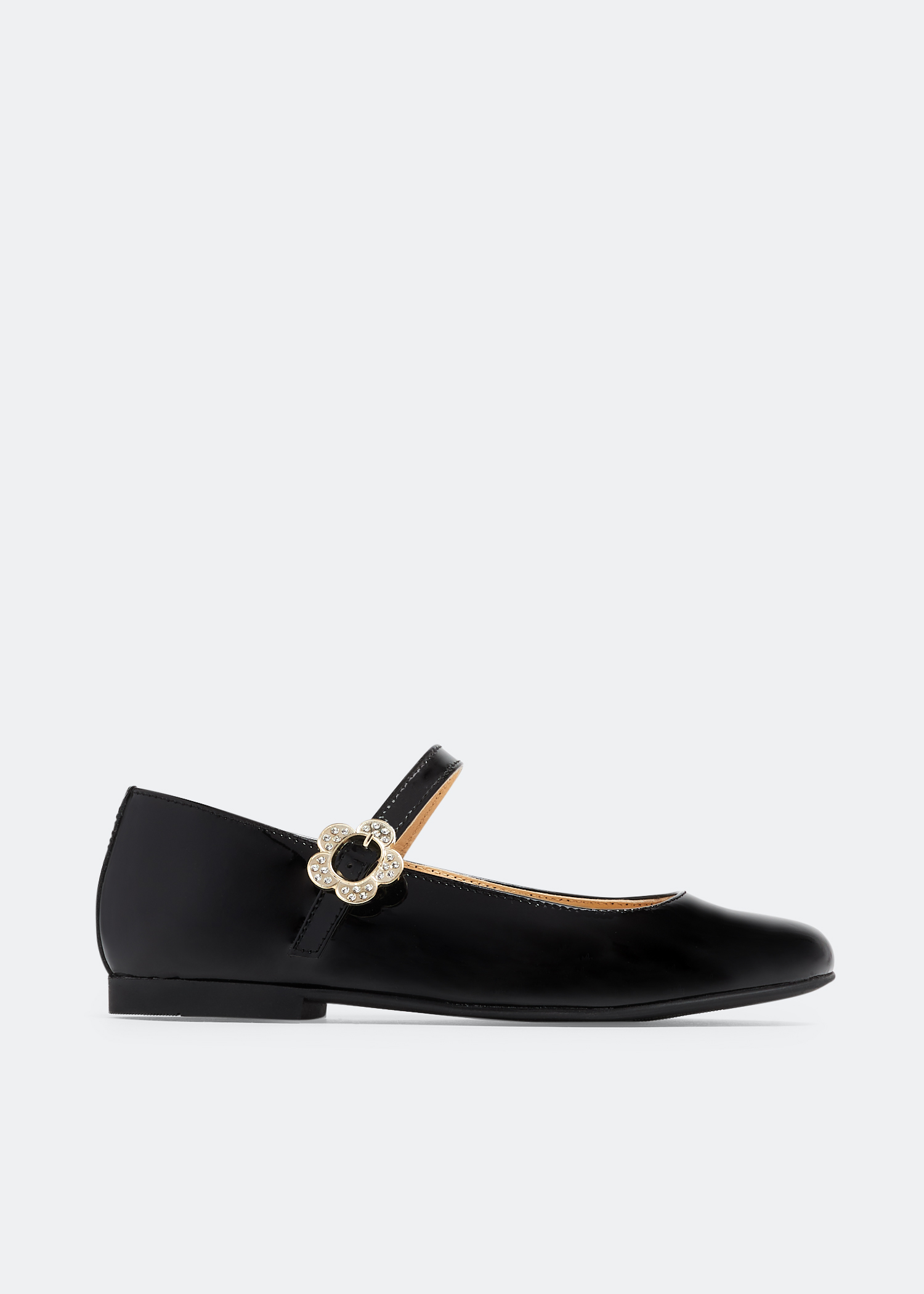 

Crystal mary-jane ballerinas, Black