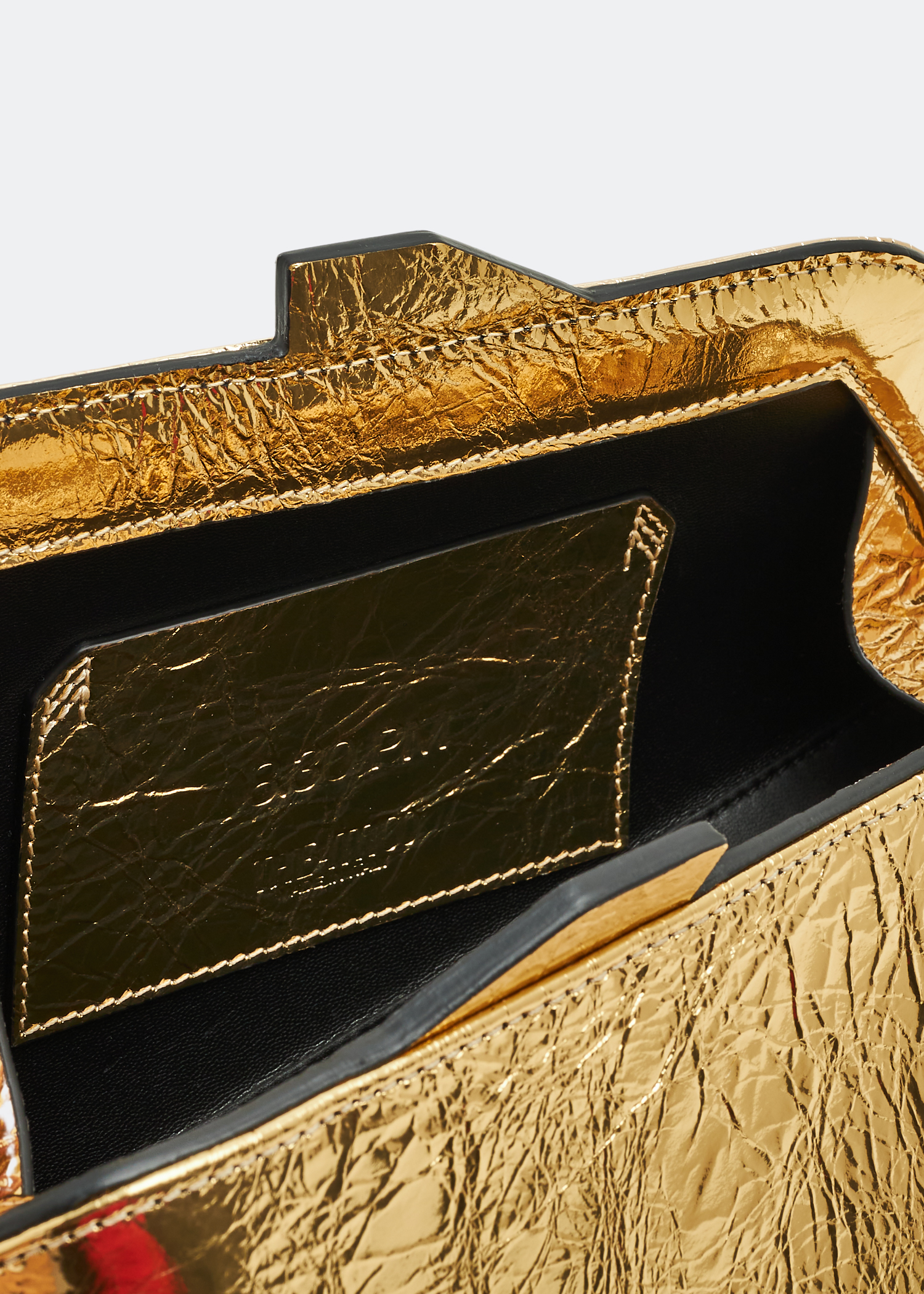 8.30PM'' gold oversized clutch for Women