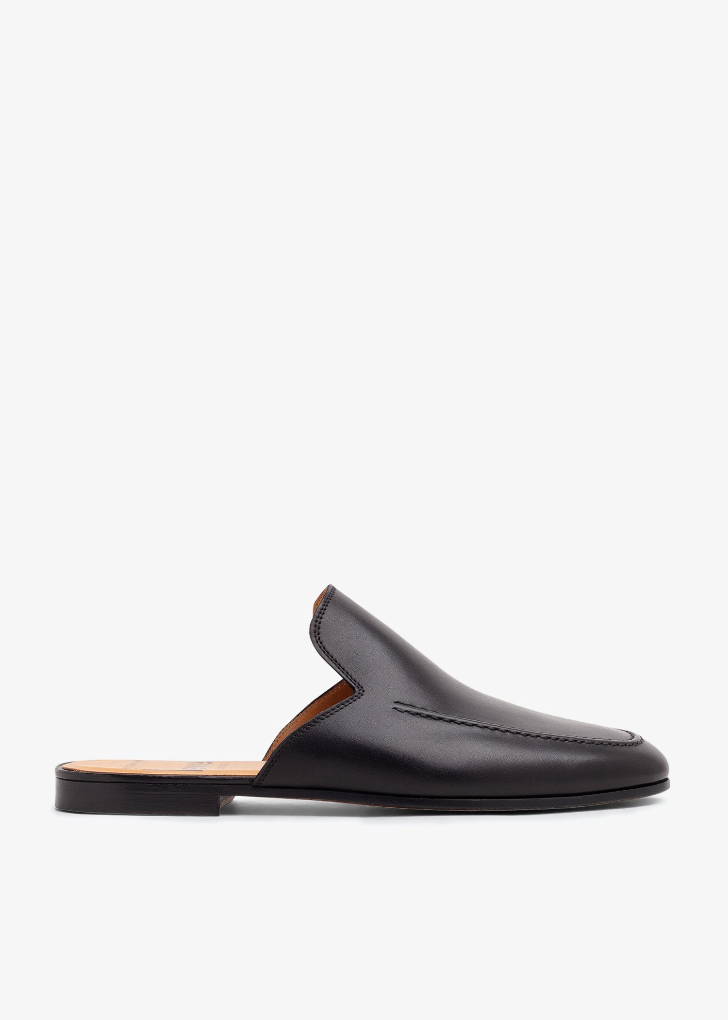 

Leather slippers, Black