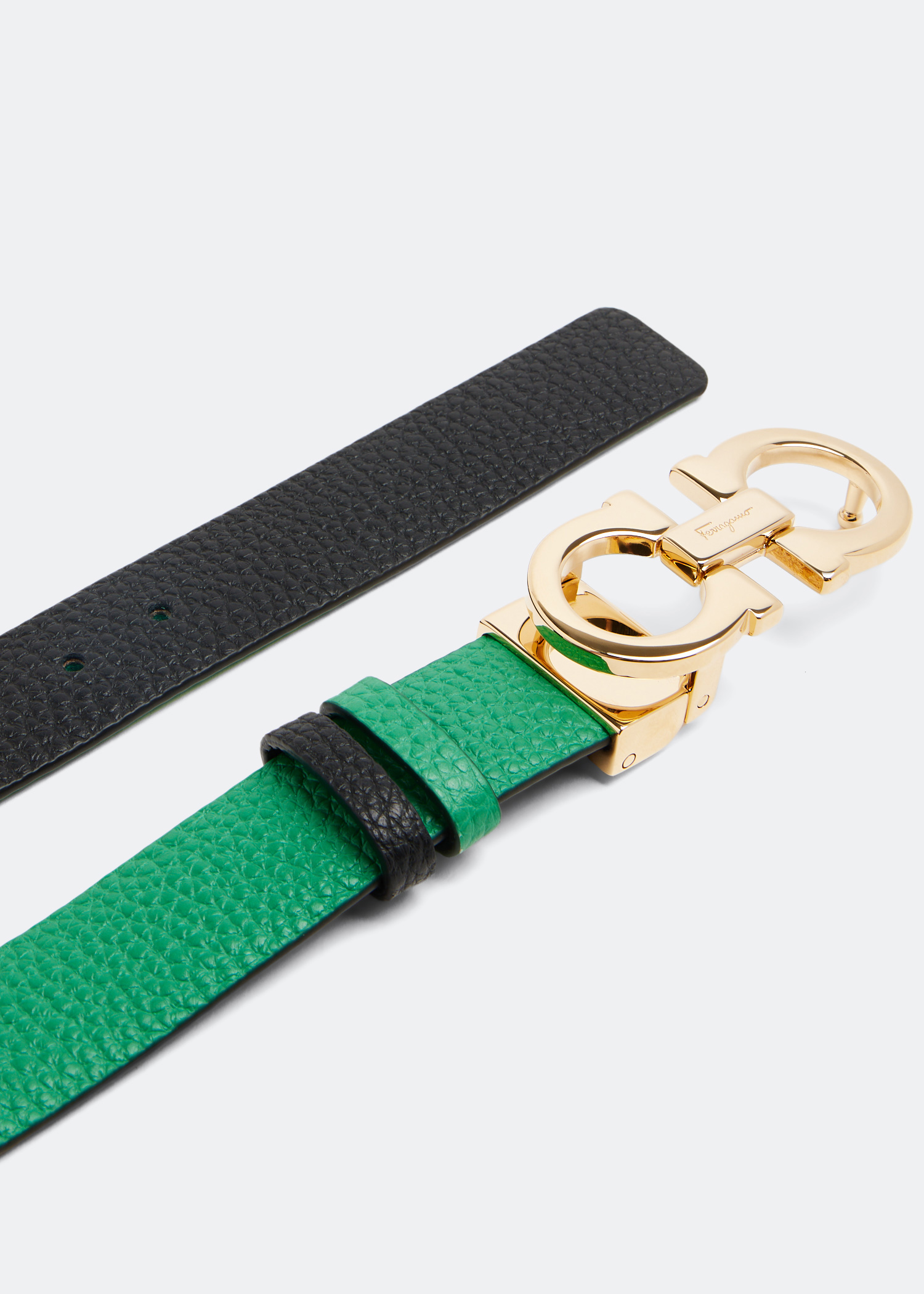 Ferragamo Gancini buckle-fastening belt - Green