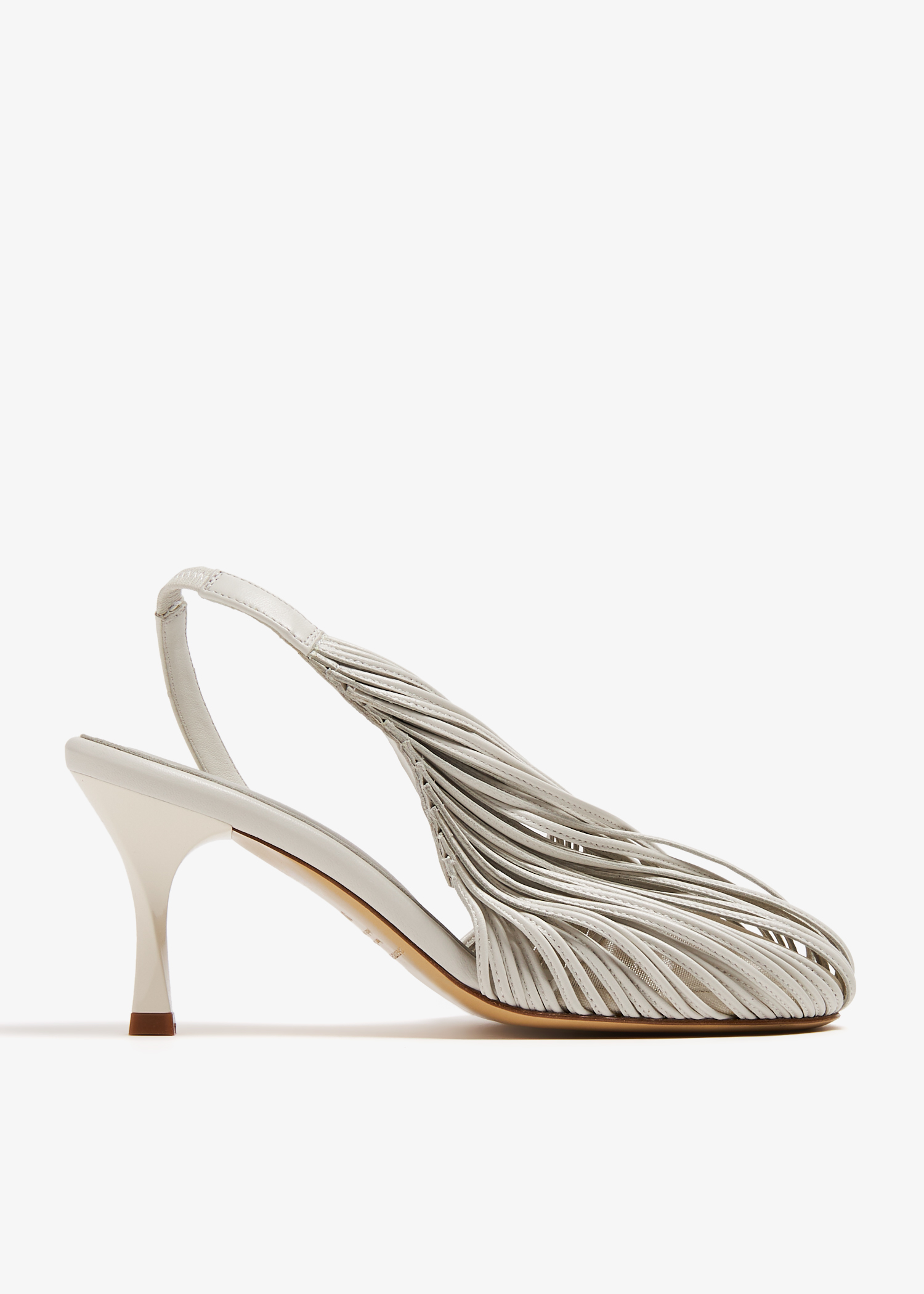 

Saskia stranded heel pumps, White