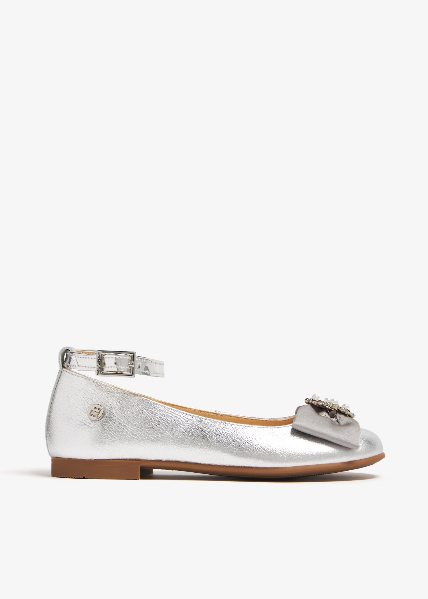 

Ceremony bow ballerinas, Silver