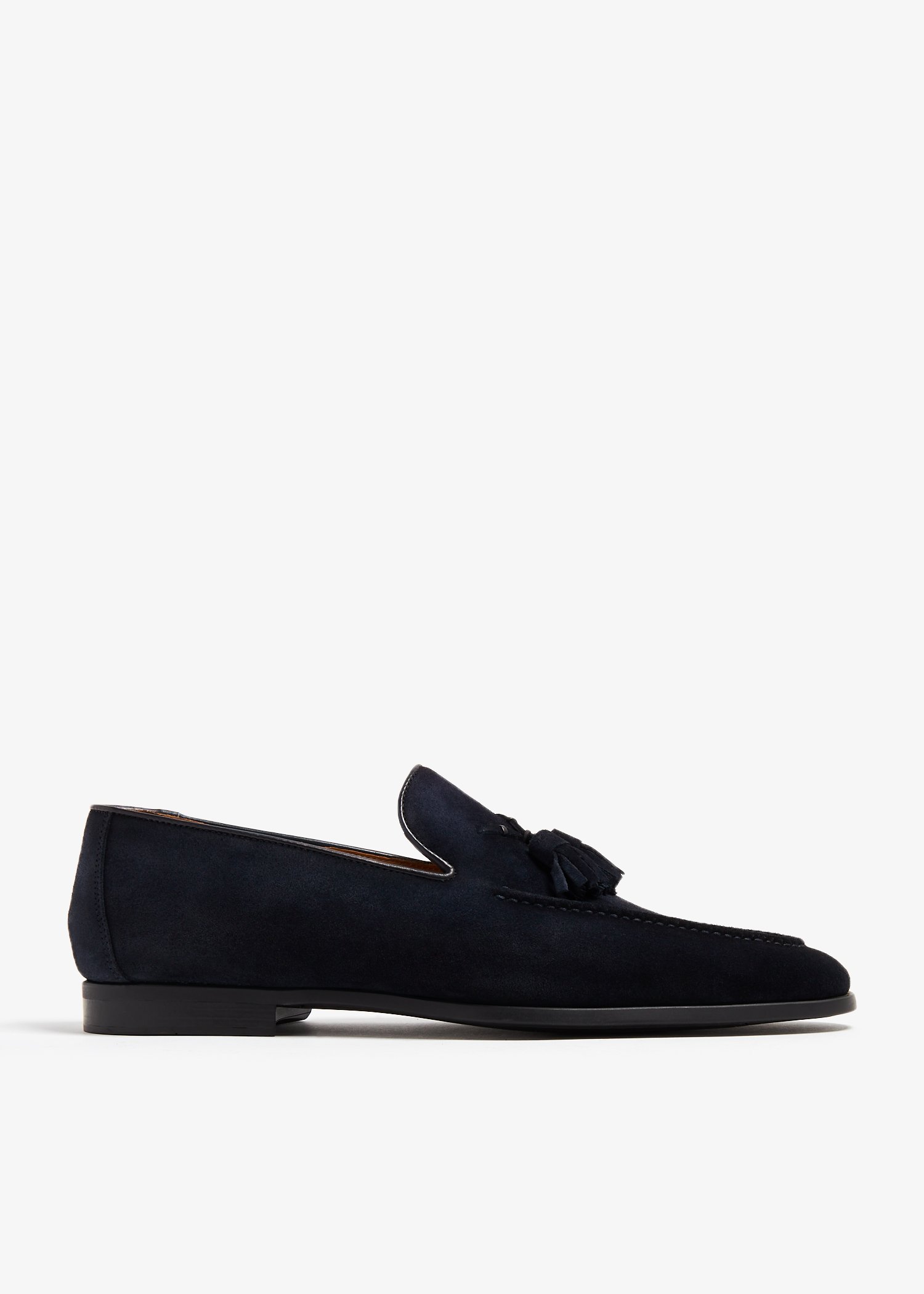 

Suede tassel loafers, Blue