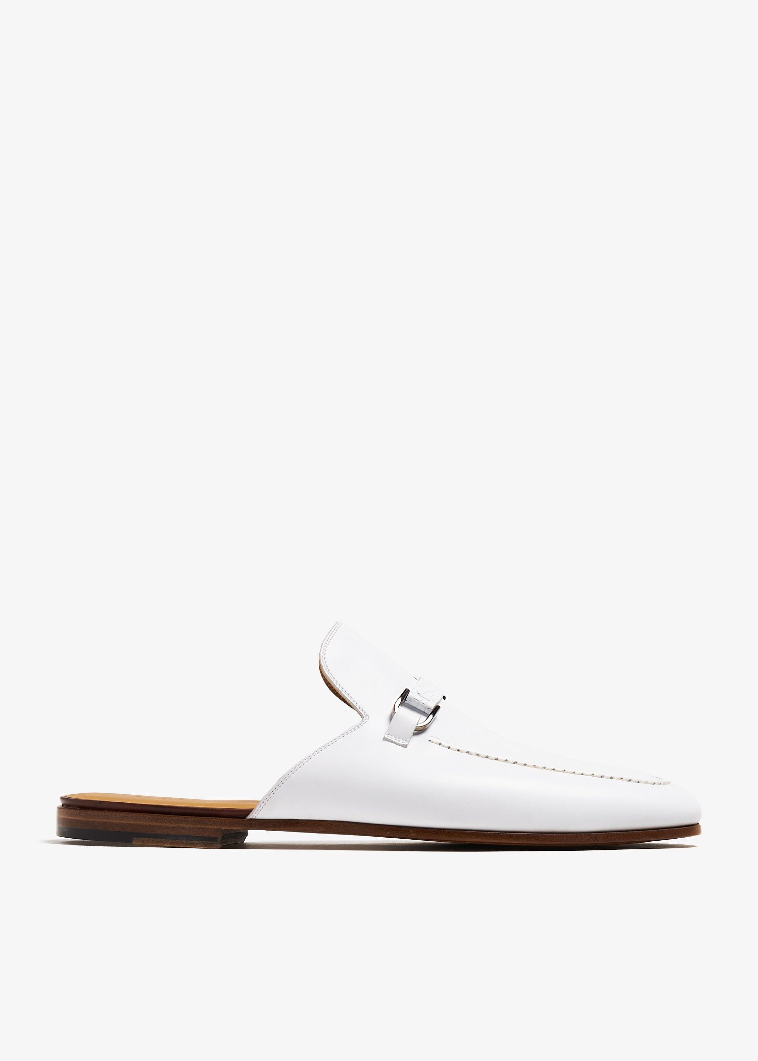 

Buckle slippers, White