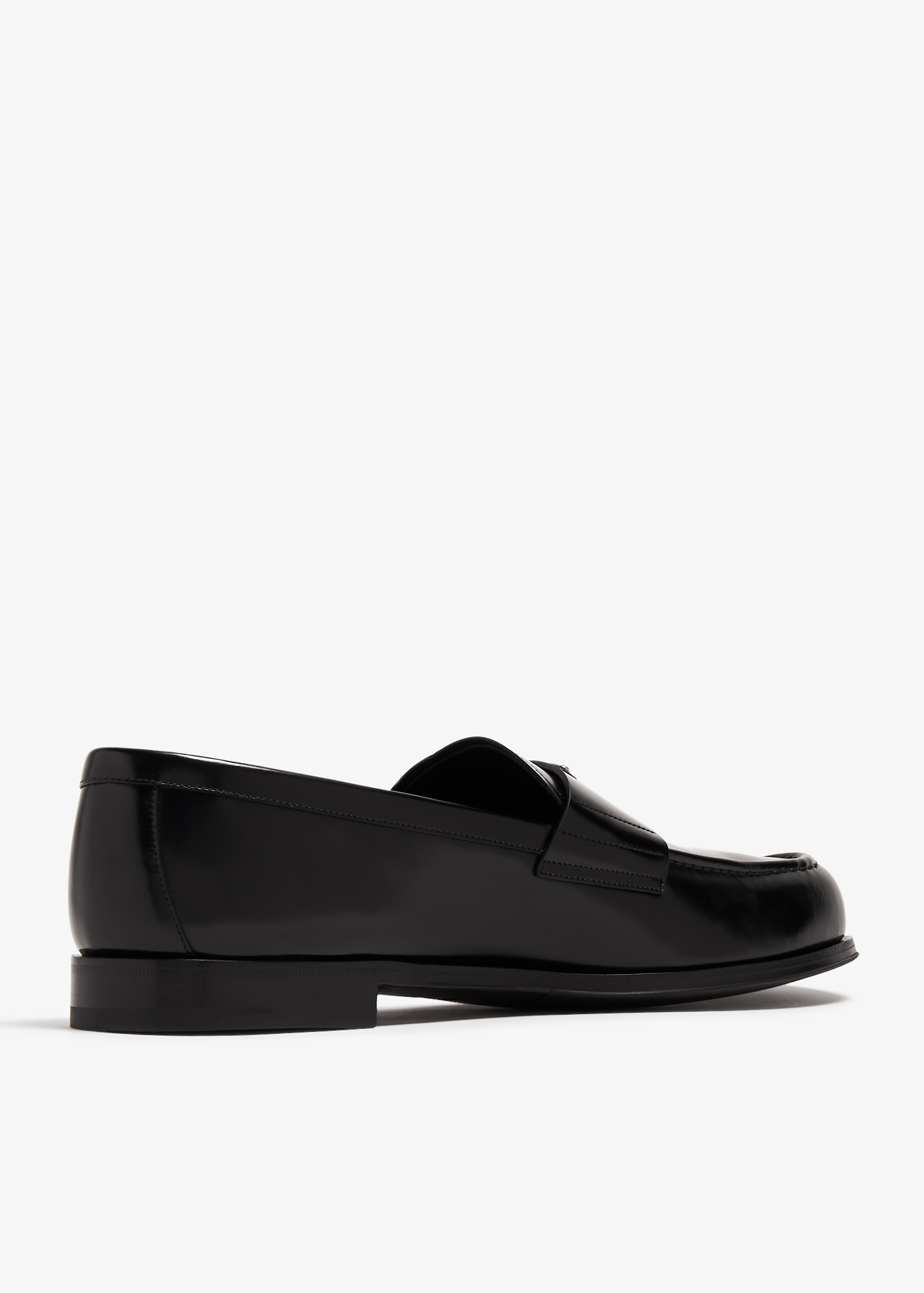 Prada brushed 2024 leather loafers