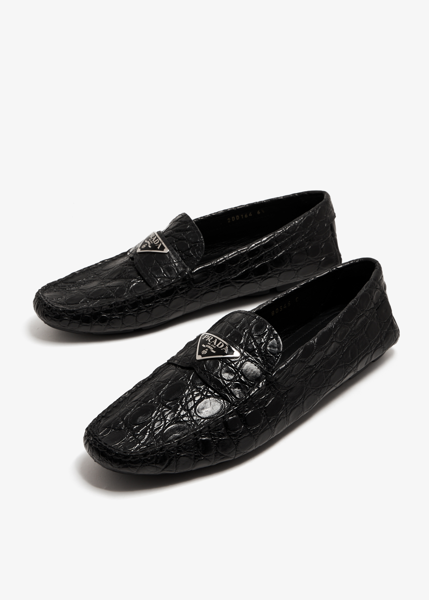 prada crocodile loafers