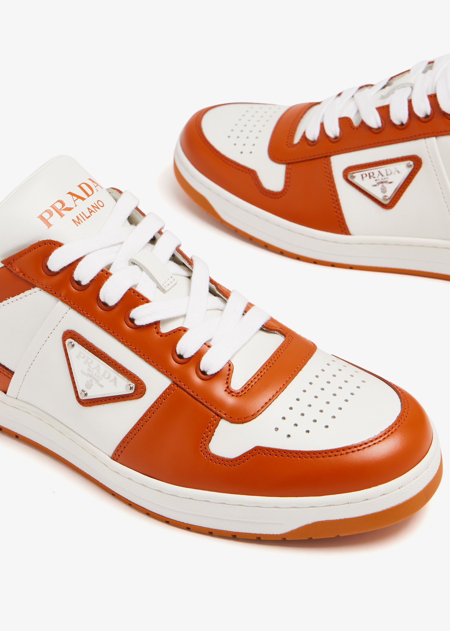 Orange 2025 prada sneakers