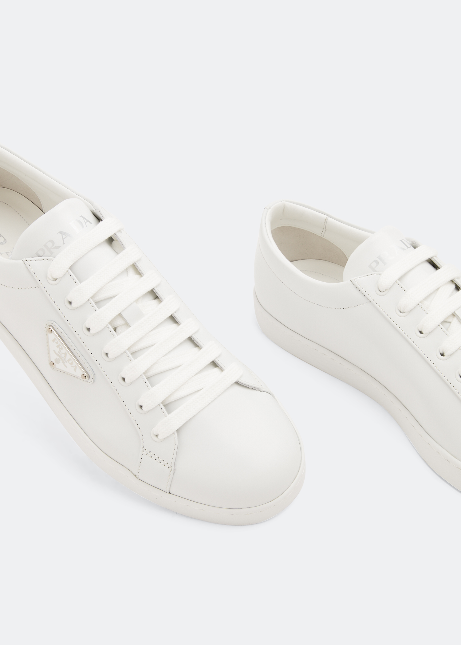 

Brushed leather sneakers, White