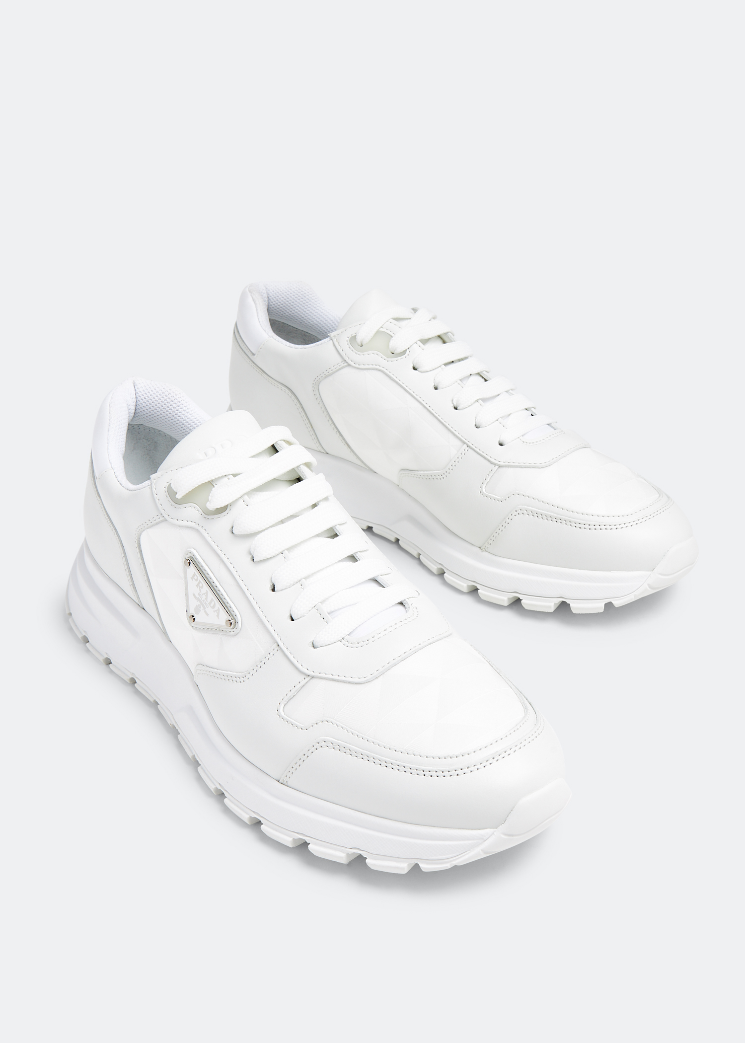 Prada chunky sneakers online white