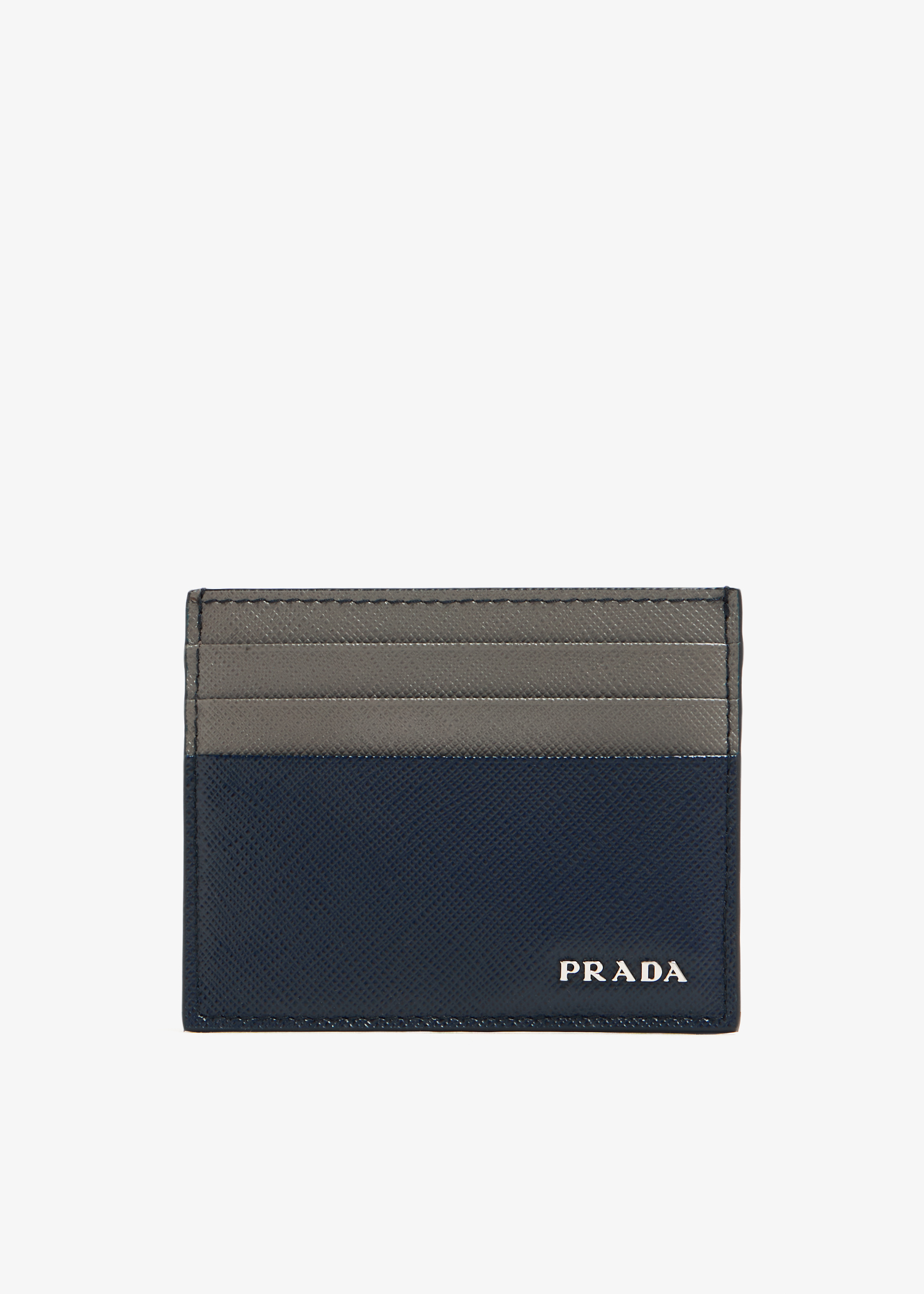 

Saffiano leather card holder, Blue