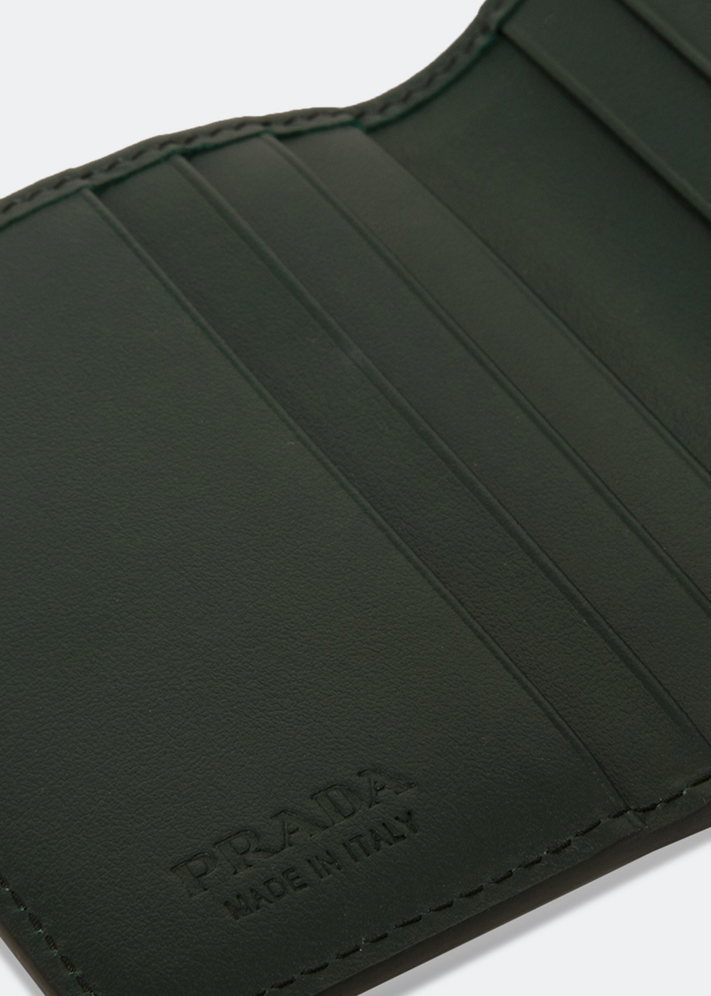 

Ostrich leather wallet, Green