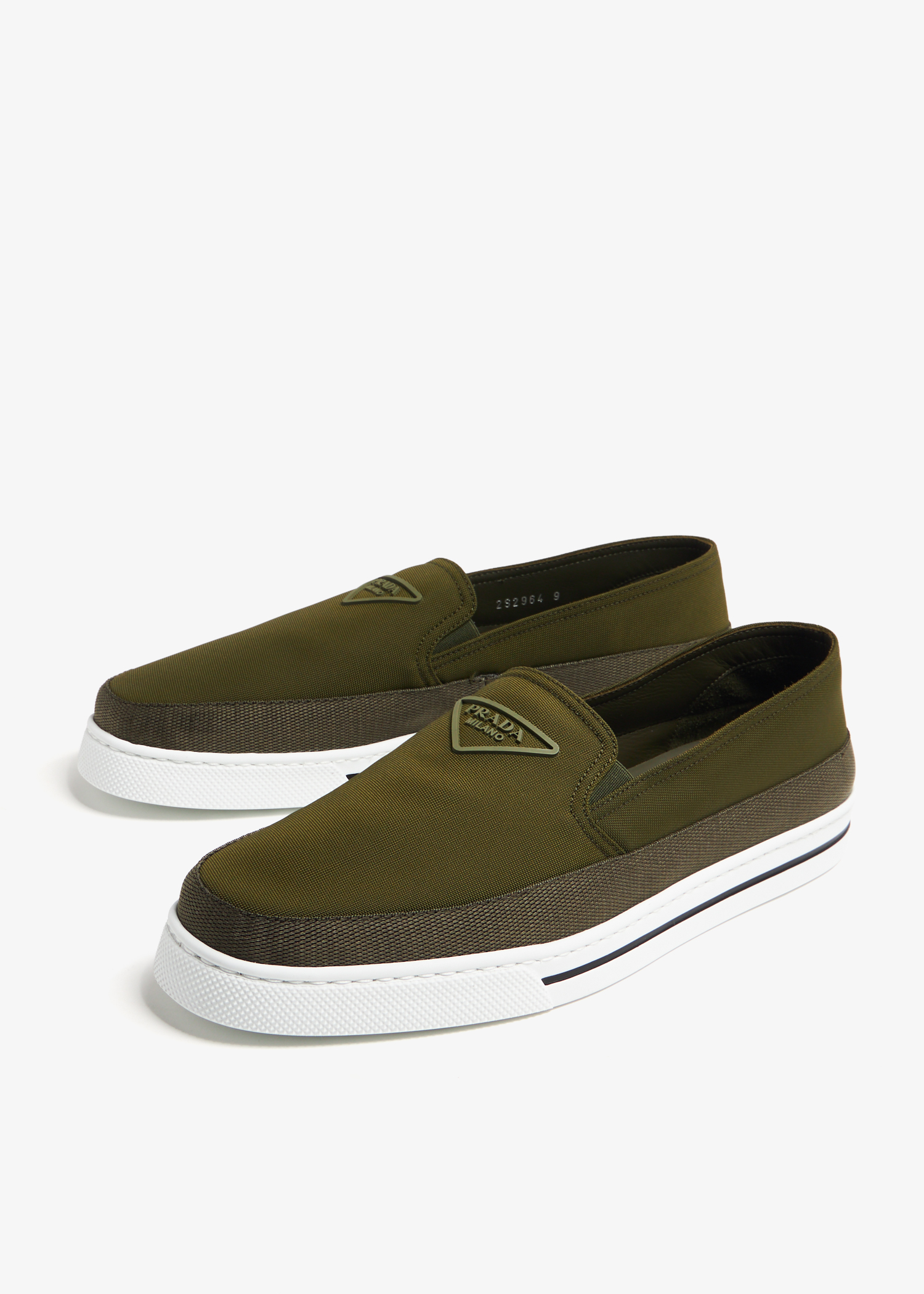 Prada Nylon slip-on sneakers for Men - Green in KSA | Level Shoes