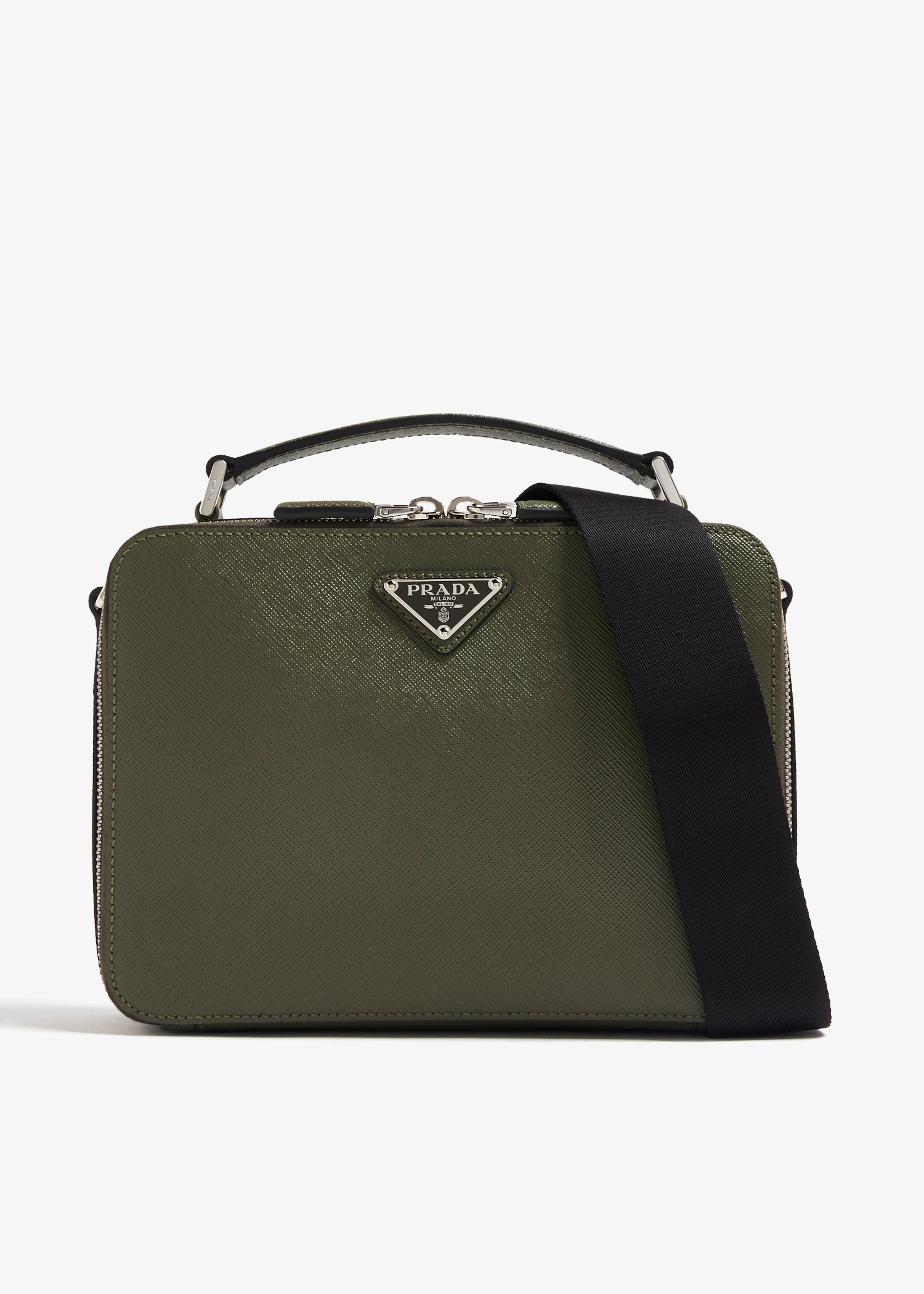 

Brique Saffiano medium leather bag, Green