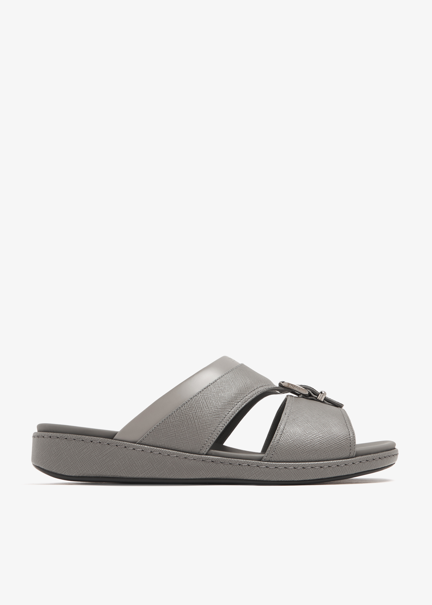 

Saffiano leather sandals, Grey