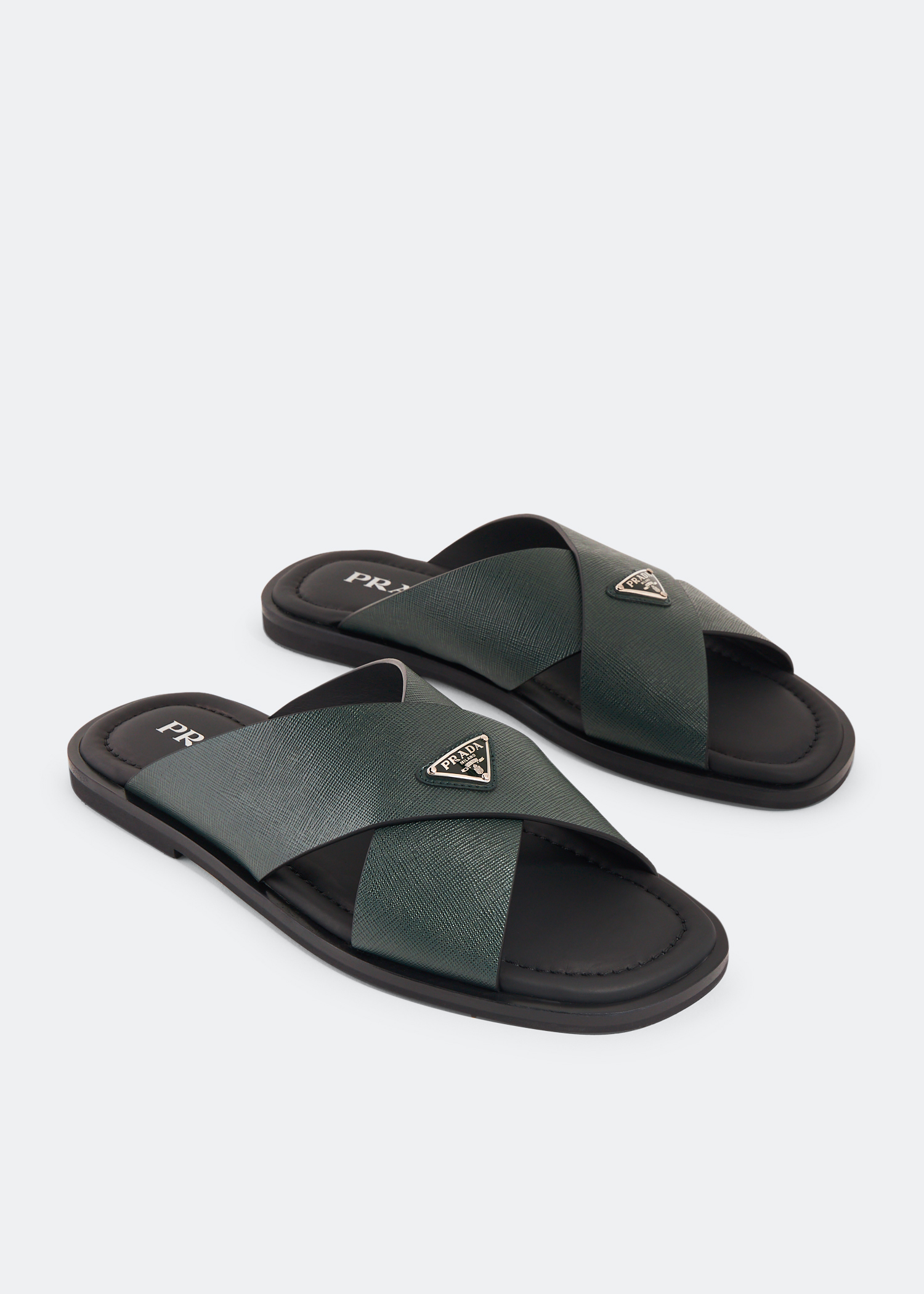 Prada criss cross online sandals