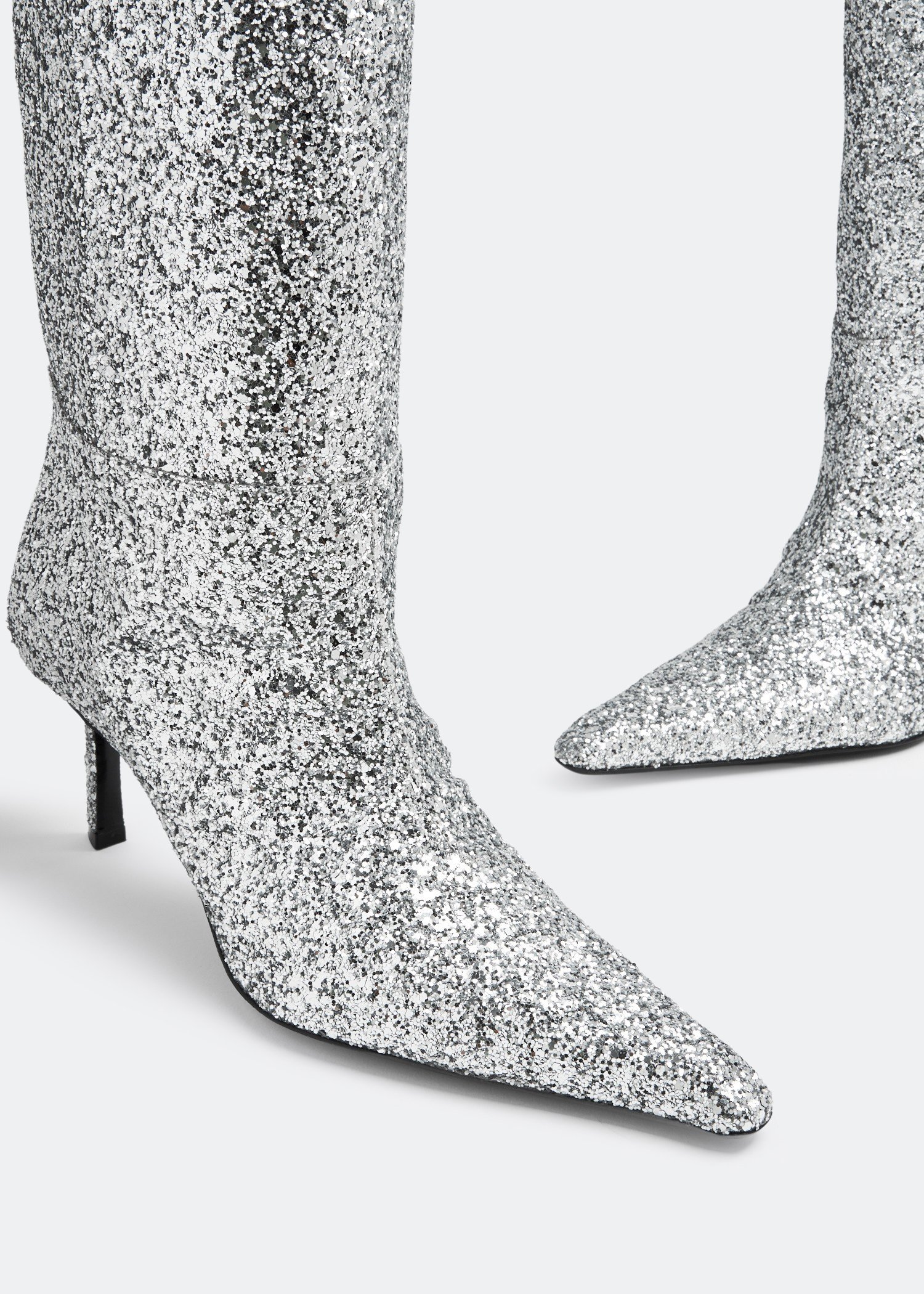 Silver glitter outlet slouch boots