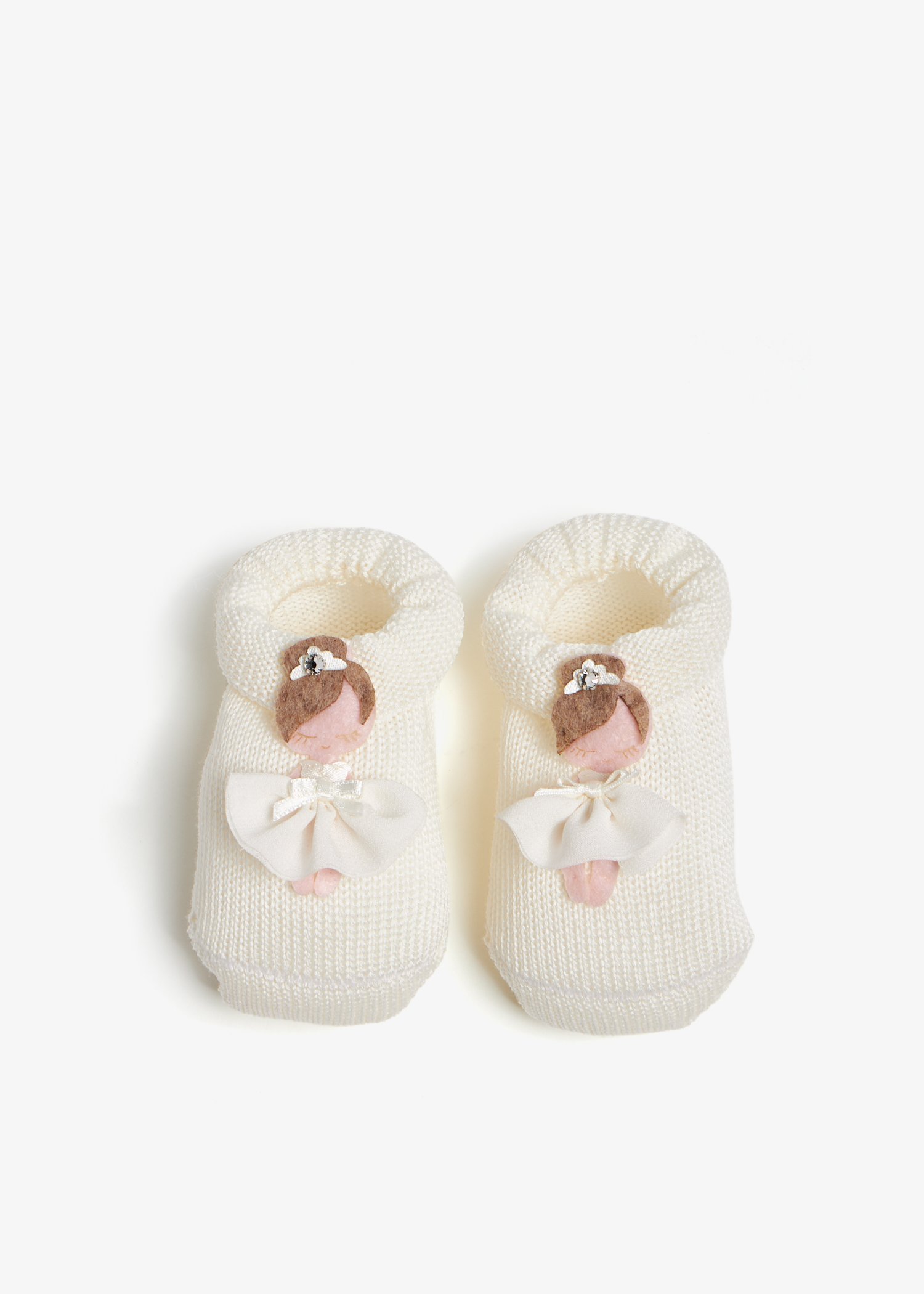 

Principessa cotton booties, White