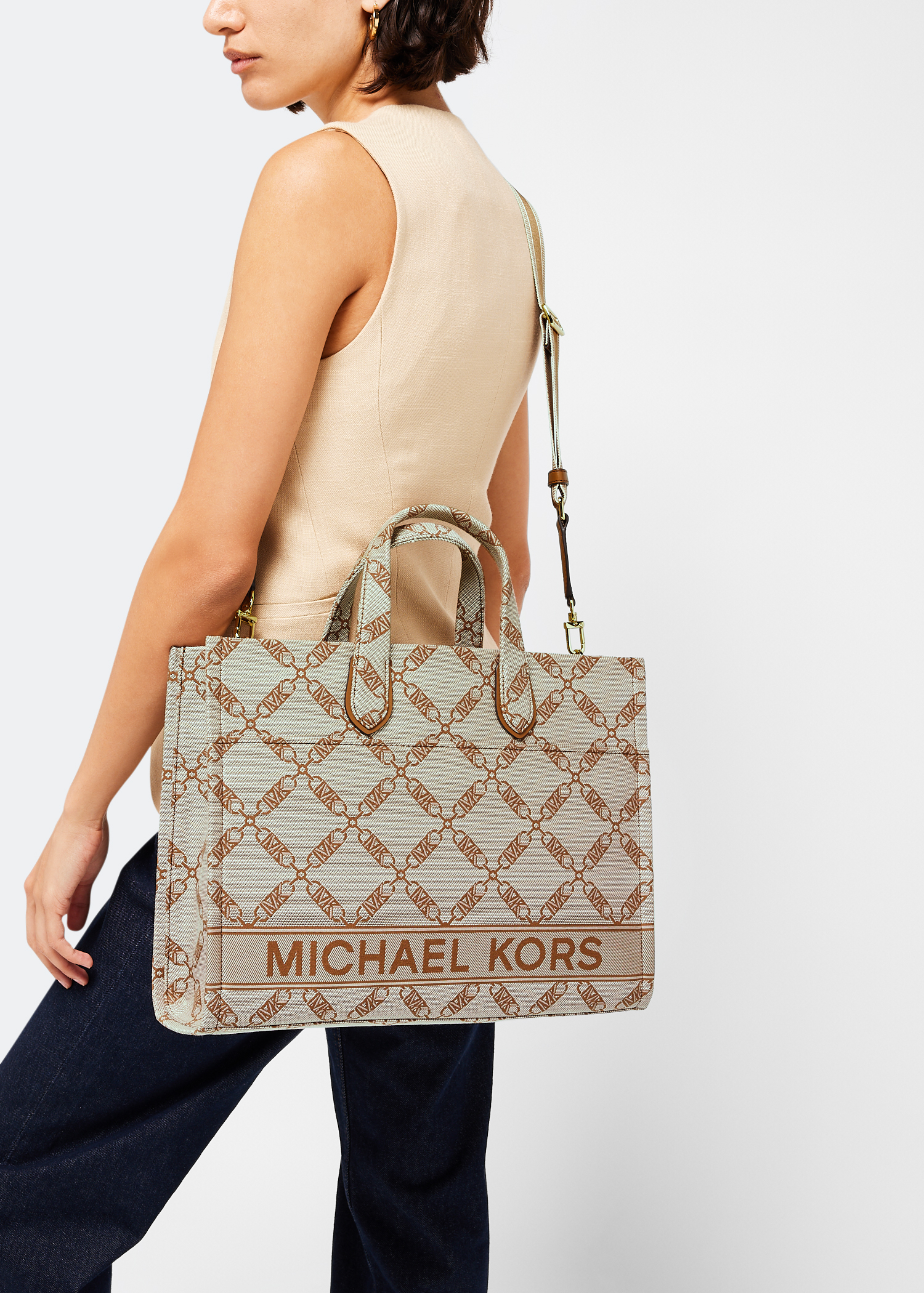 Totes bags Michael Kors - Chain-link monogram Gigi tote bag - 30S3G3GM5I750