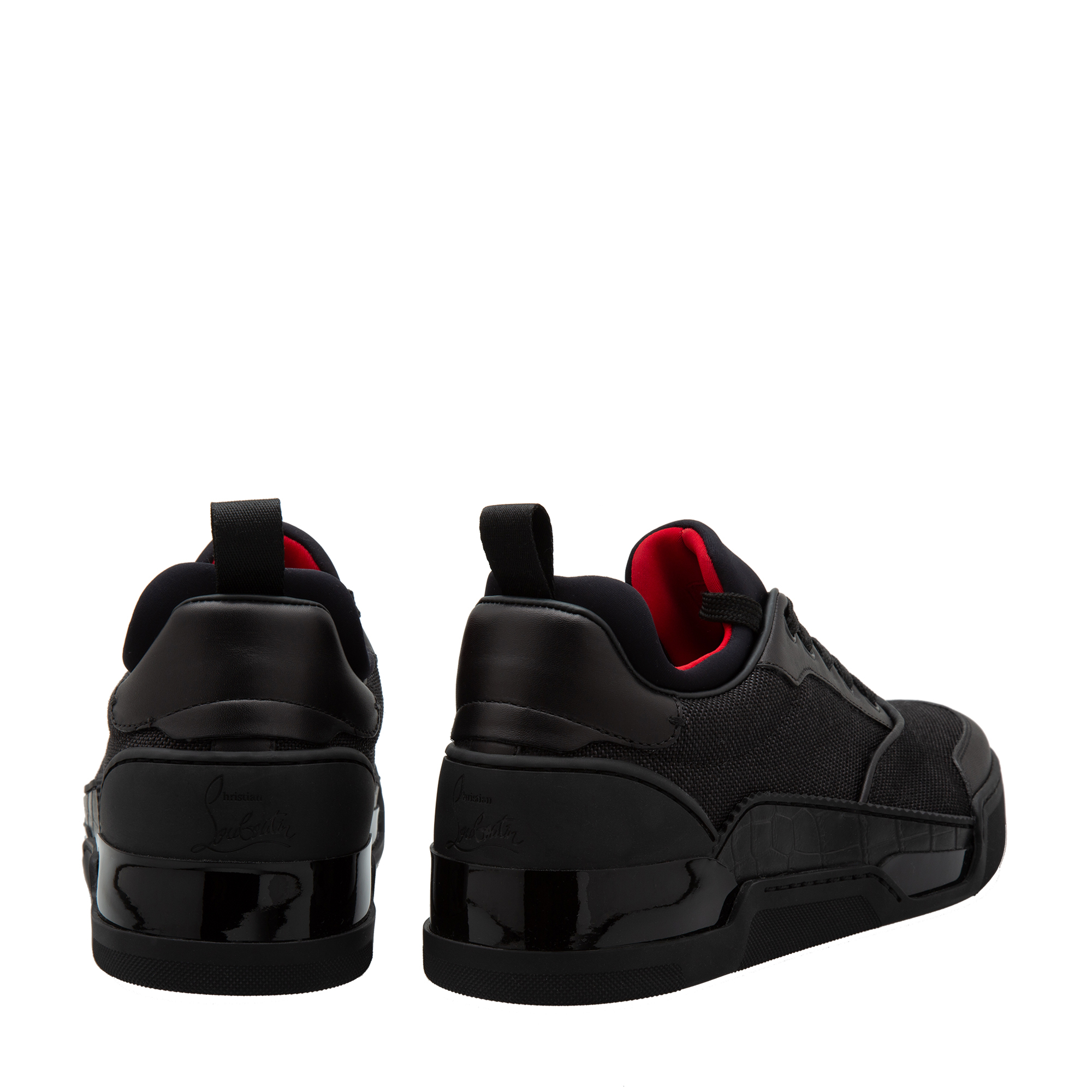Pre-owned Christian Louboutin Aurelien Low Trainers In Black