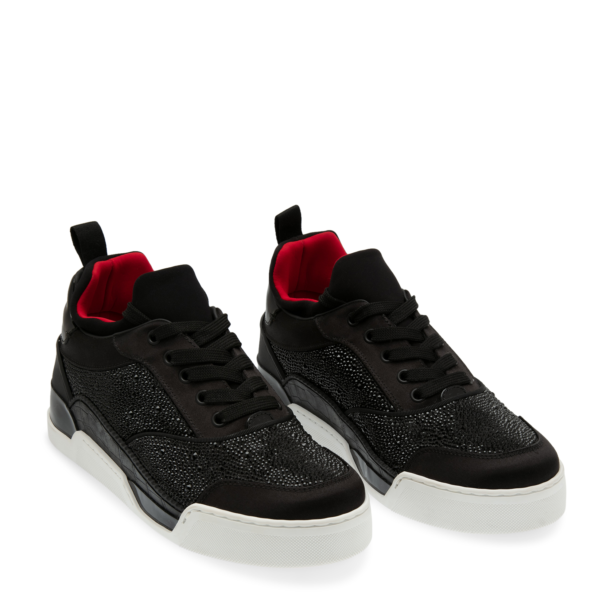 Pre-owned Christian Louboutin Aurelien Low Trainers In Black