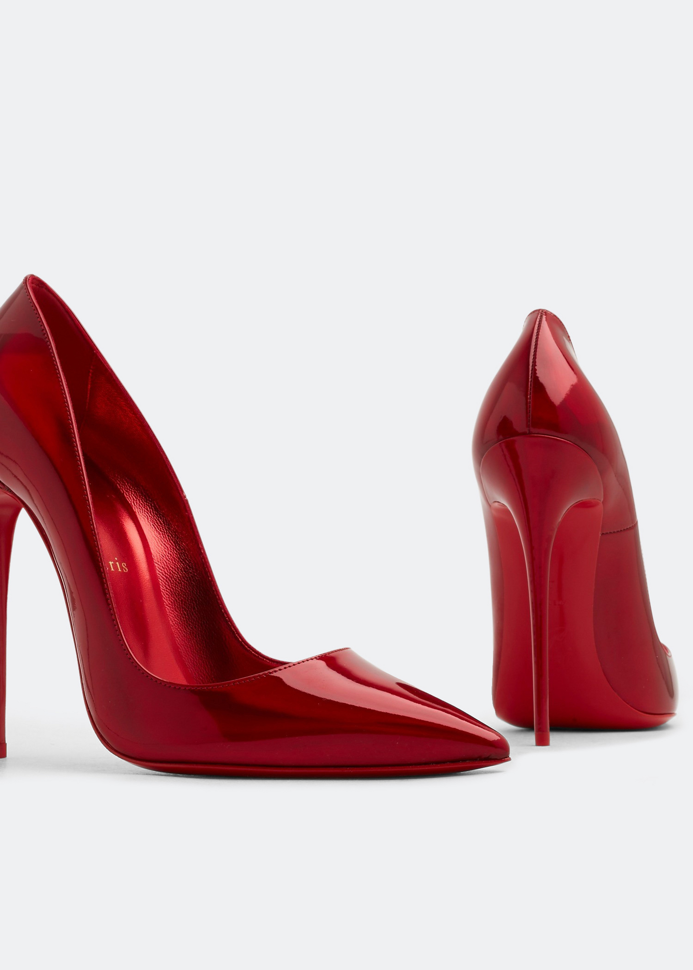 Christian Louboutin, So Kate 120 metallic red patent leather pumps