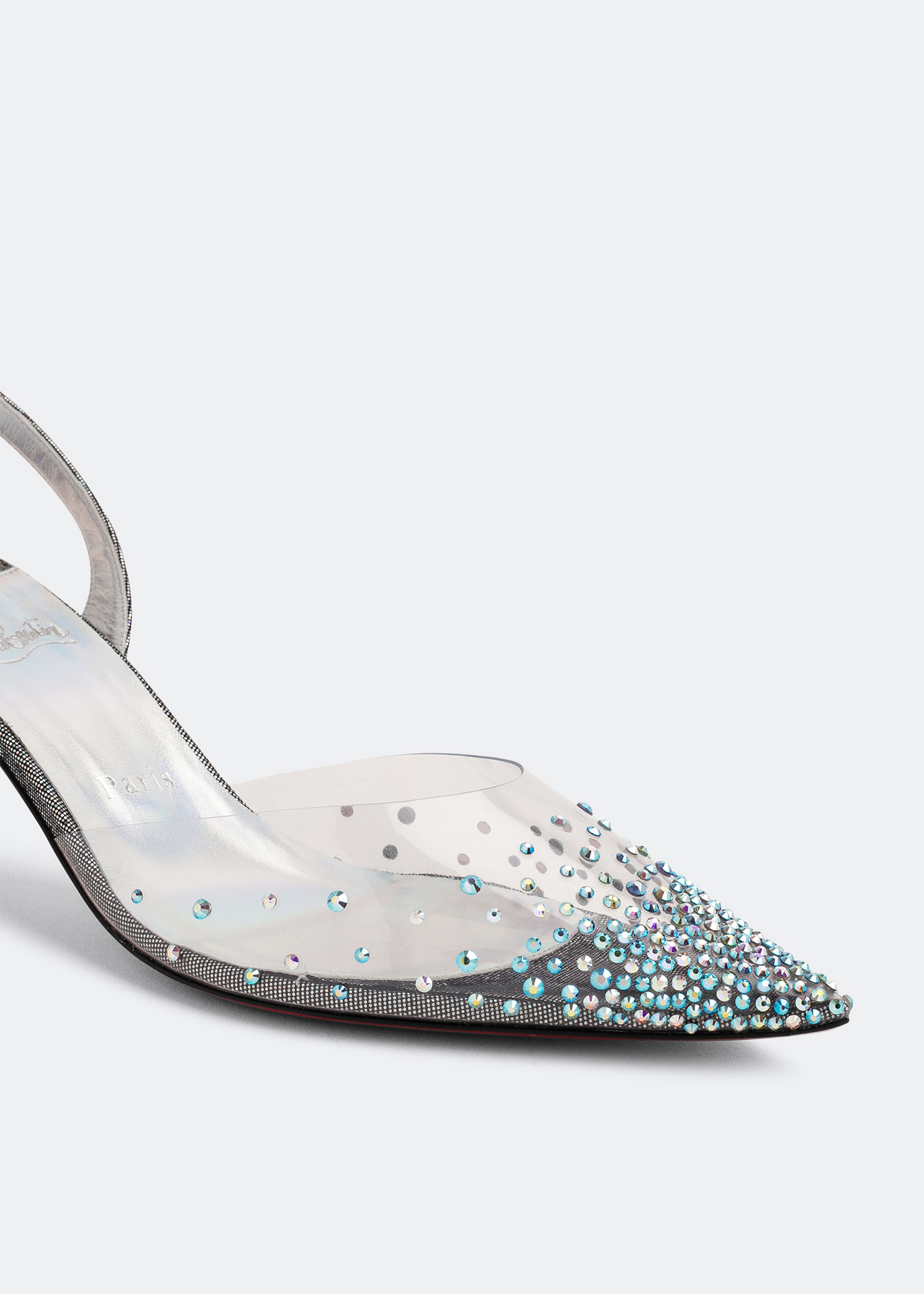 Christian Louboutin Spikaqueen 55 Crystal-embellished Pvc And