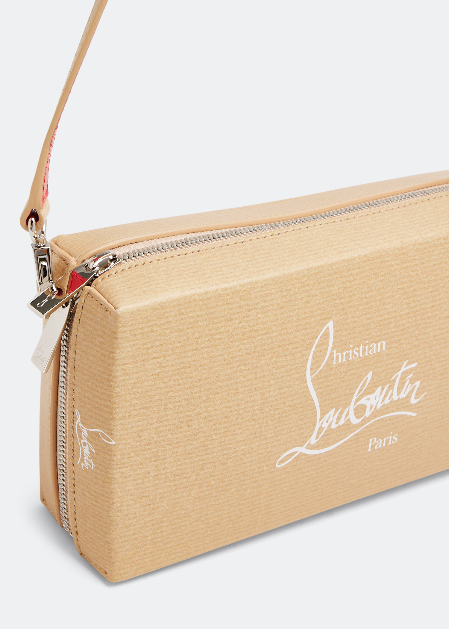 Kraftilou - Clutch - Calf leather Kraft - Brown - Christian Louboutin