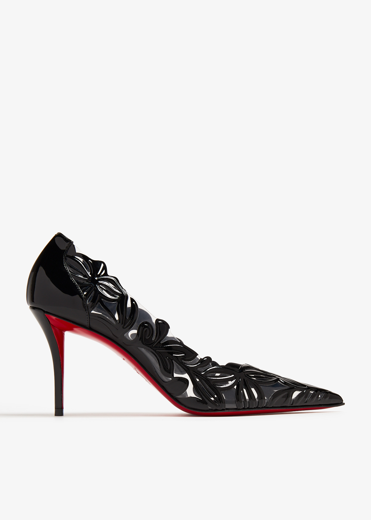 Christian Louboutin Black Heel with Flowers offers 41