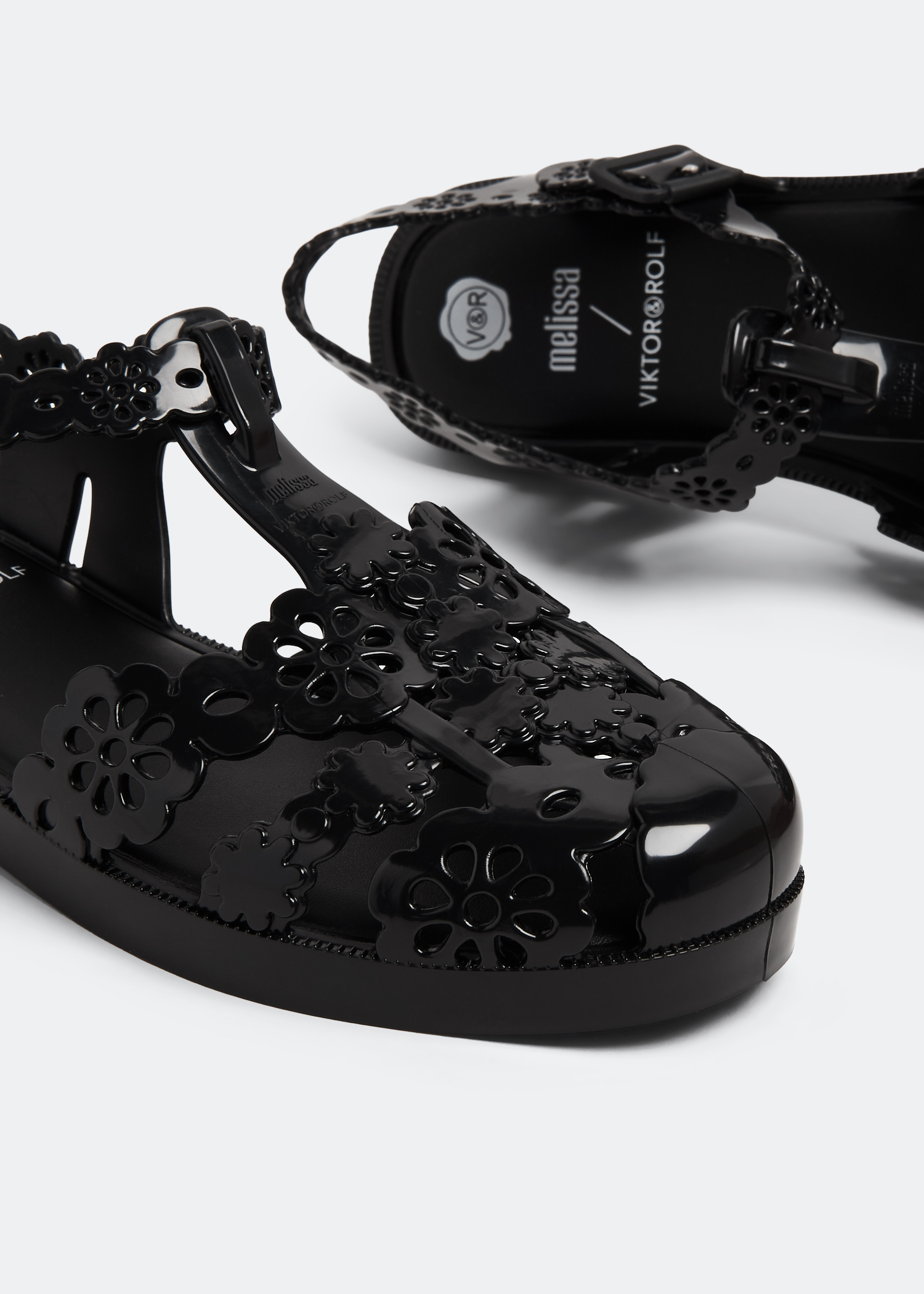 Melissa x Victor Rolf Possession Lace sandals for Women Black in Bahrain Level Shoes