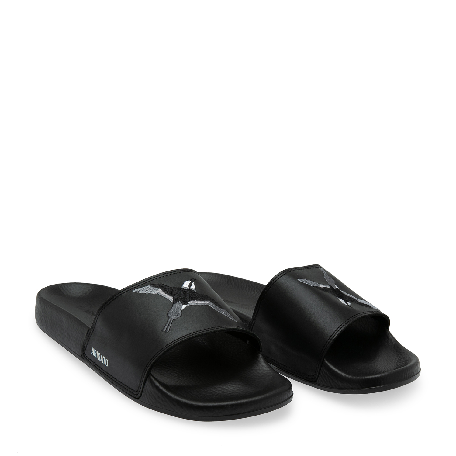 

Leather slides, Black