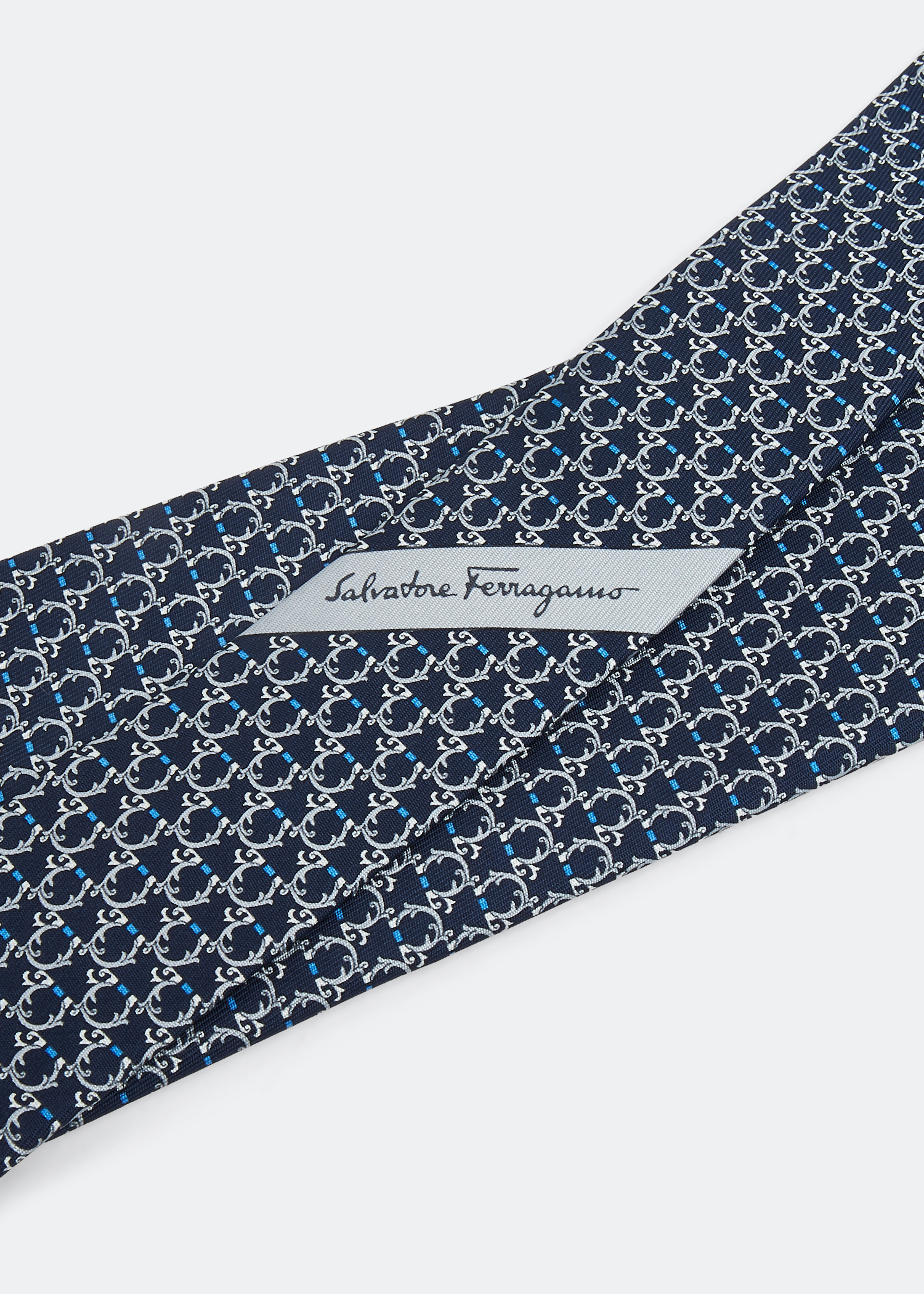 

Gancini print tie, Blue