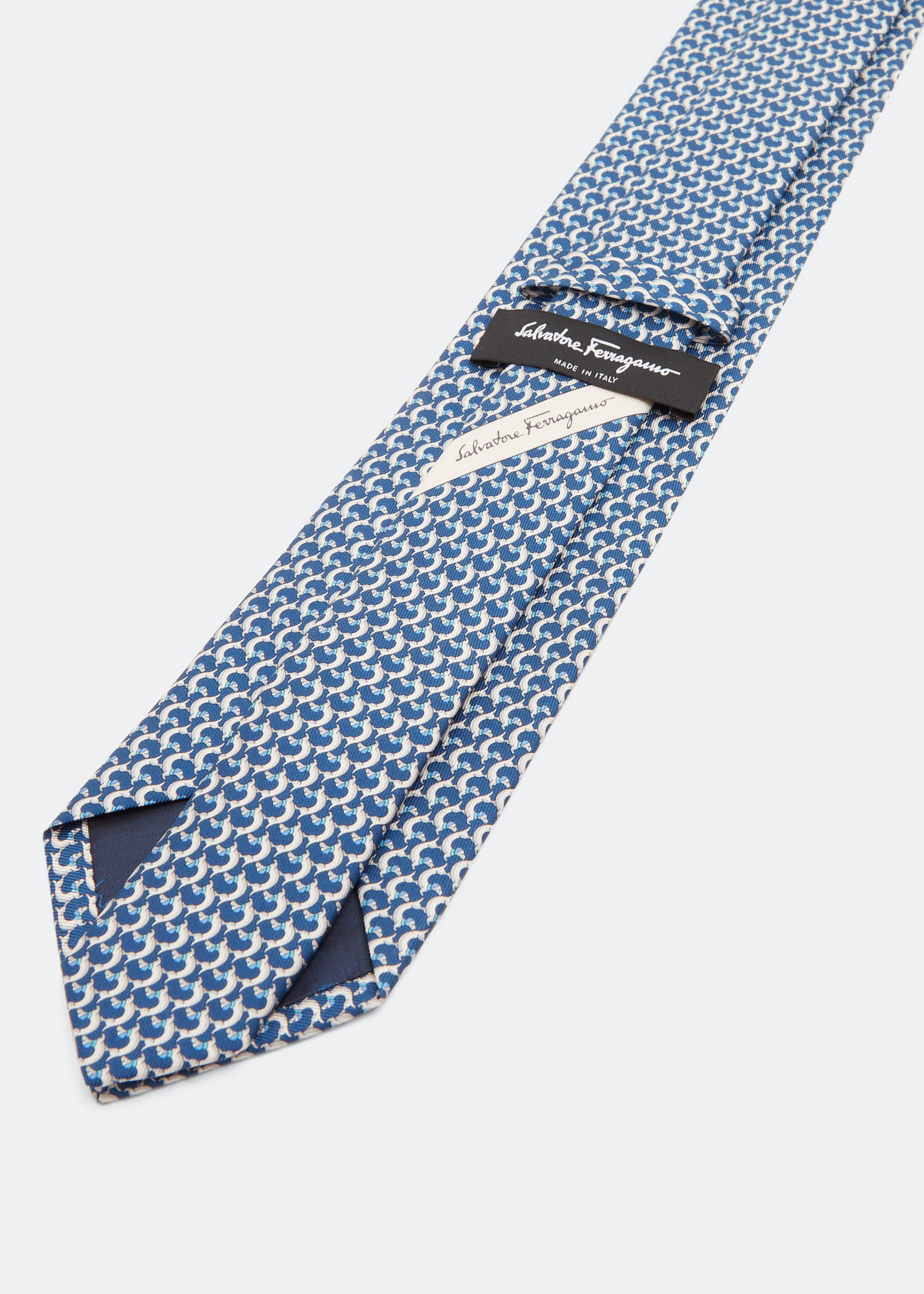 

Dachshund print silk tie, Blue