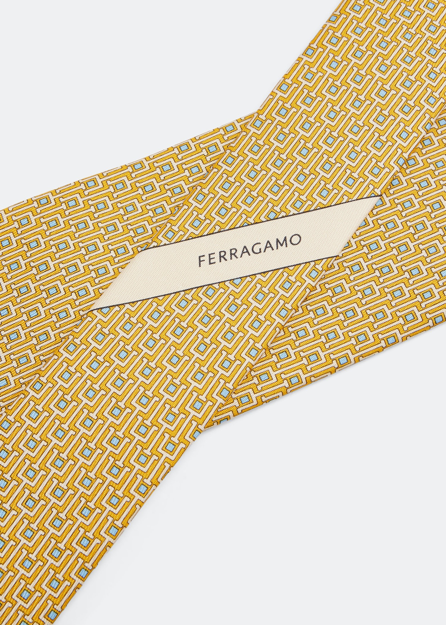 

Ladder print tie, Yellow