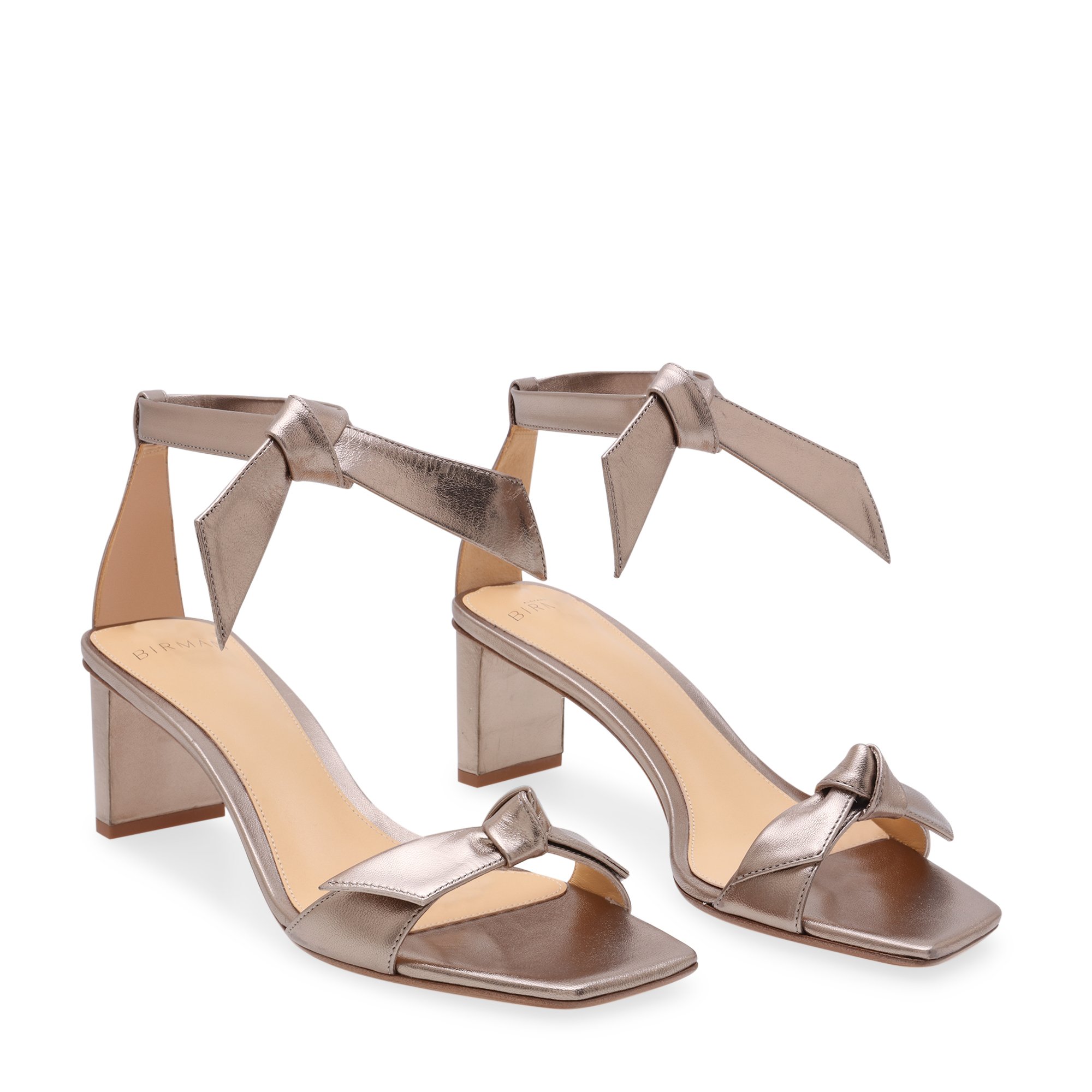 

Clarita square pillar sandals, Metallic