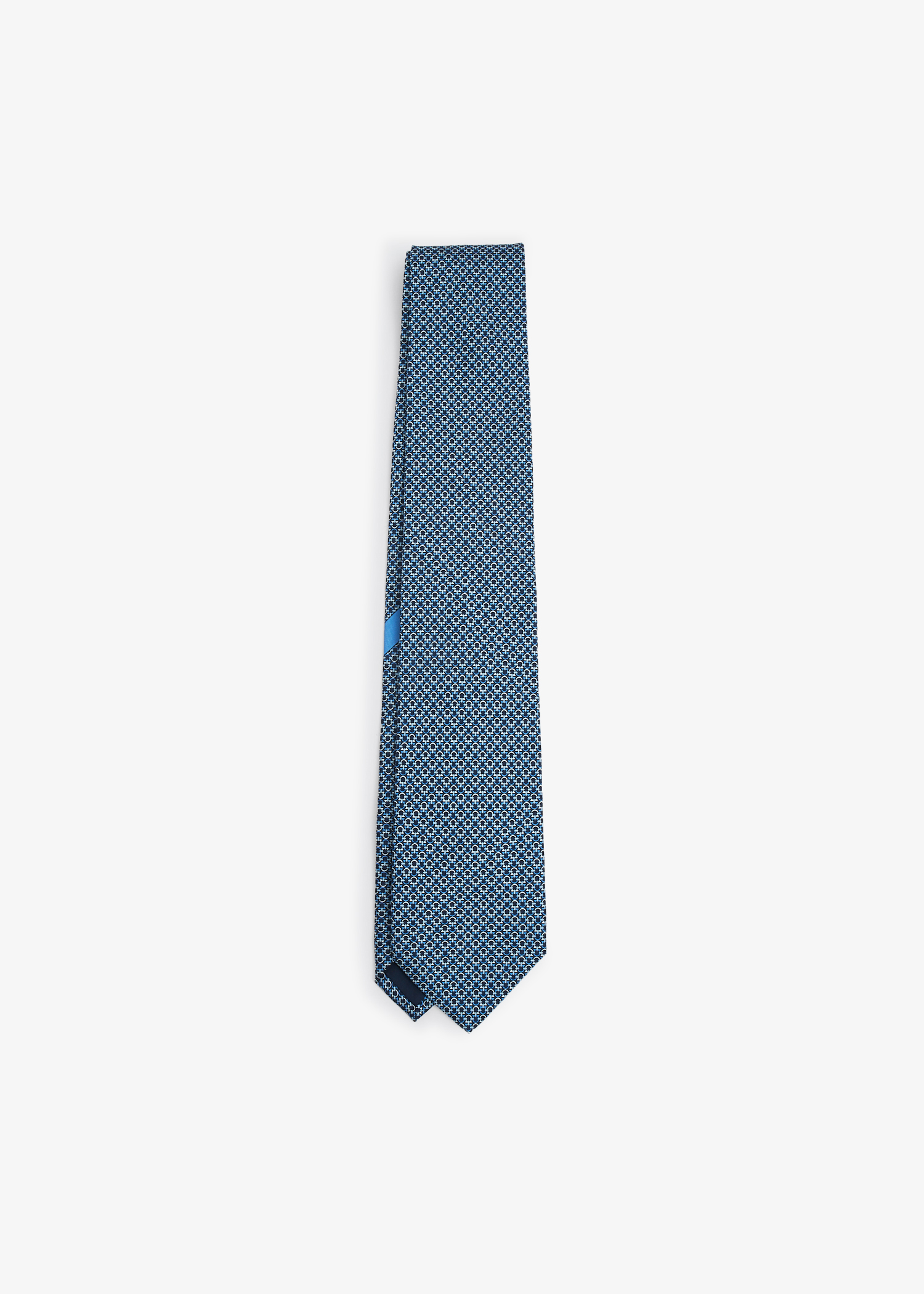 

Gancini print tie, Blue