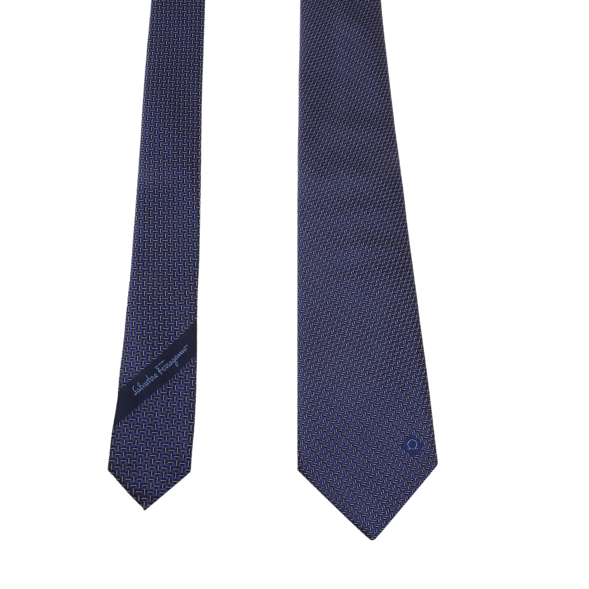 

Gancini jacquard tie, Blue