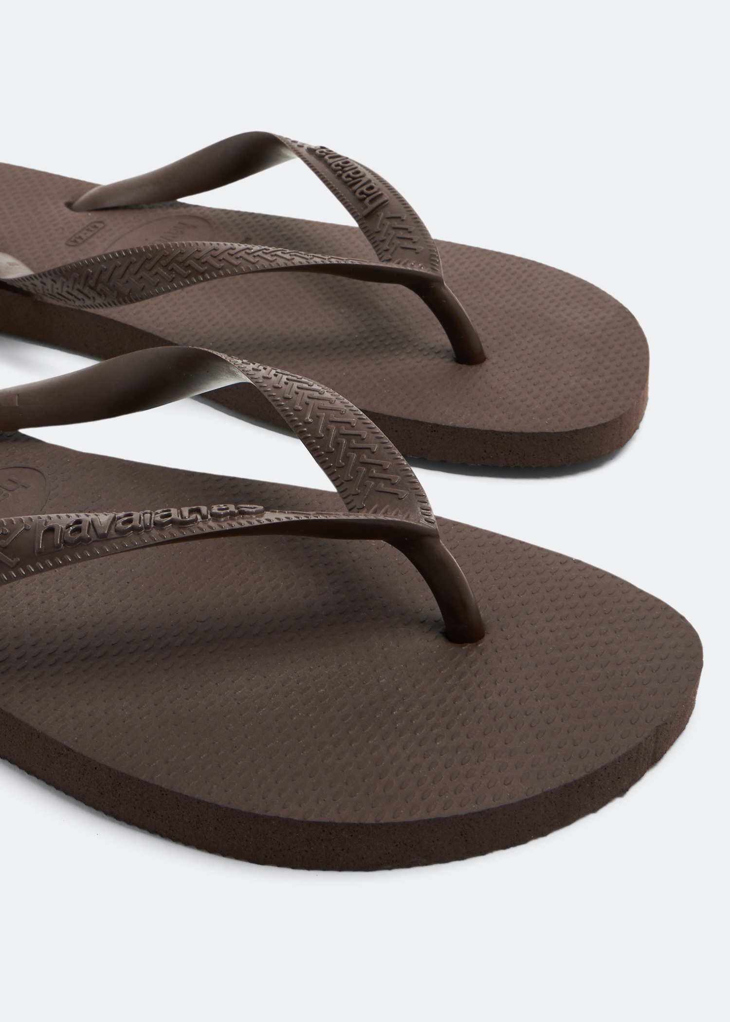 

Top rubber flip flops, Brown