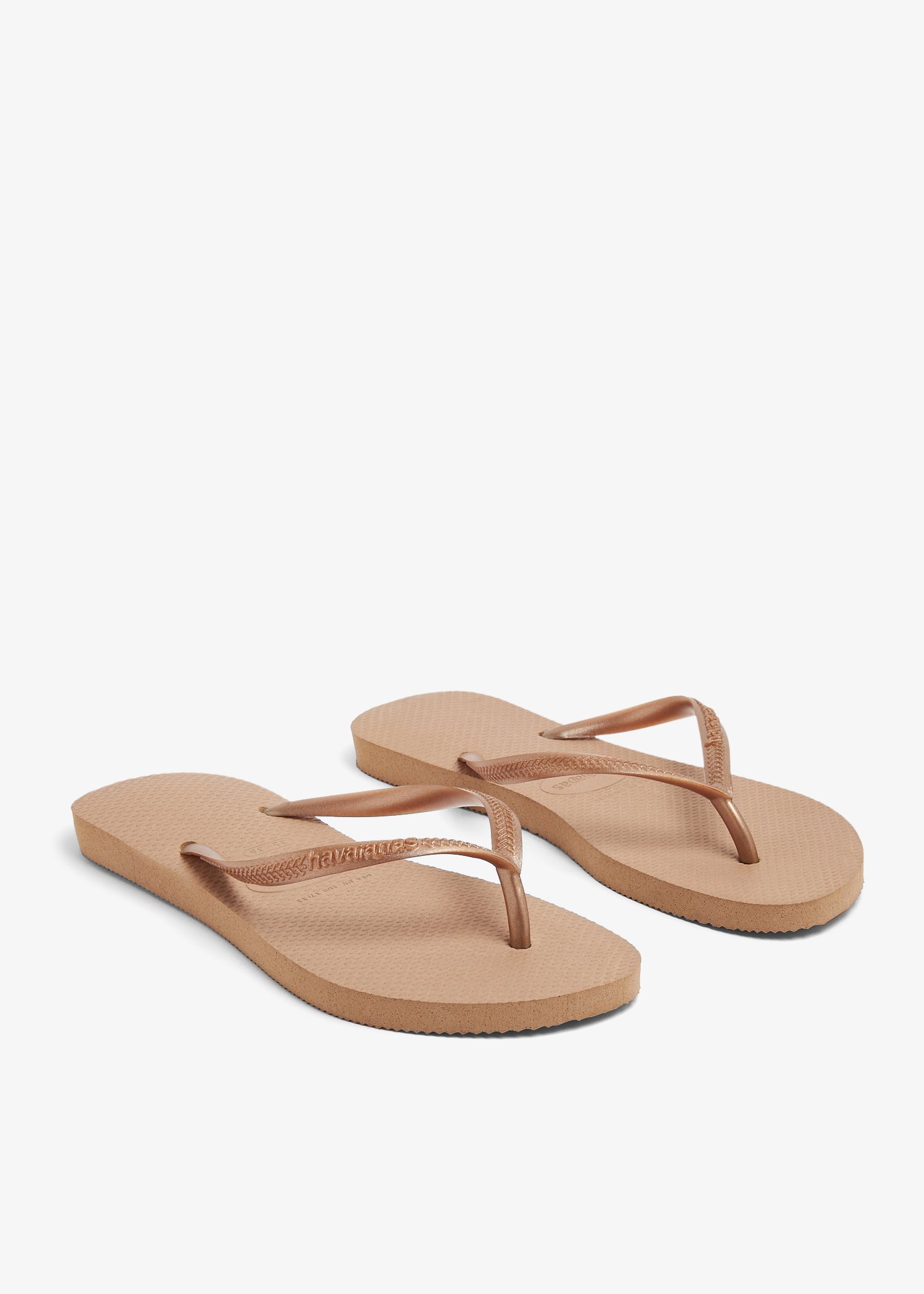 Havaianas Rubber flip flops for Women Gold in UAE Level Shoes