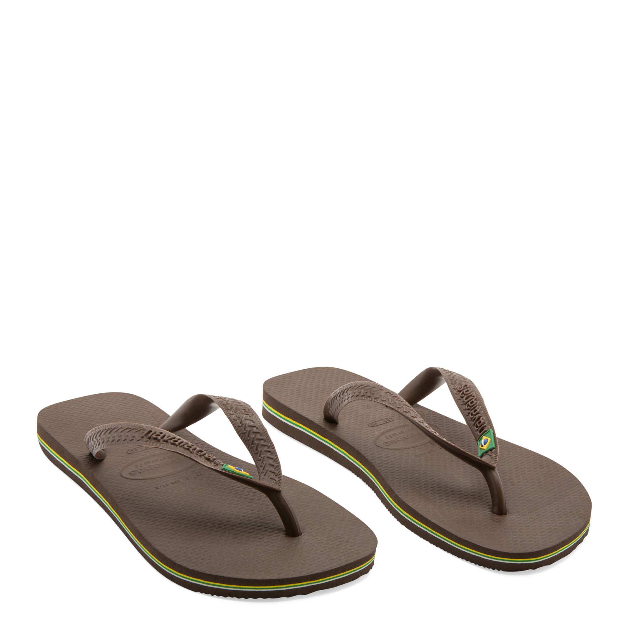 

Rubber flip flops, Brown