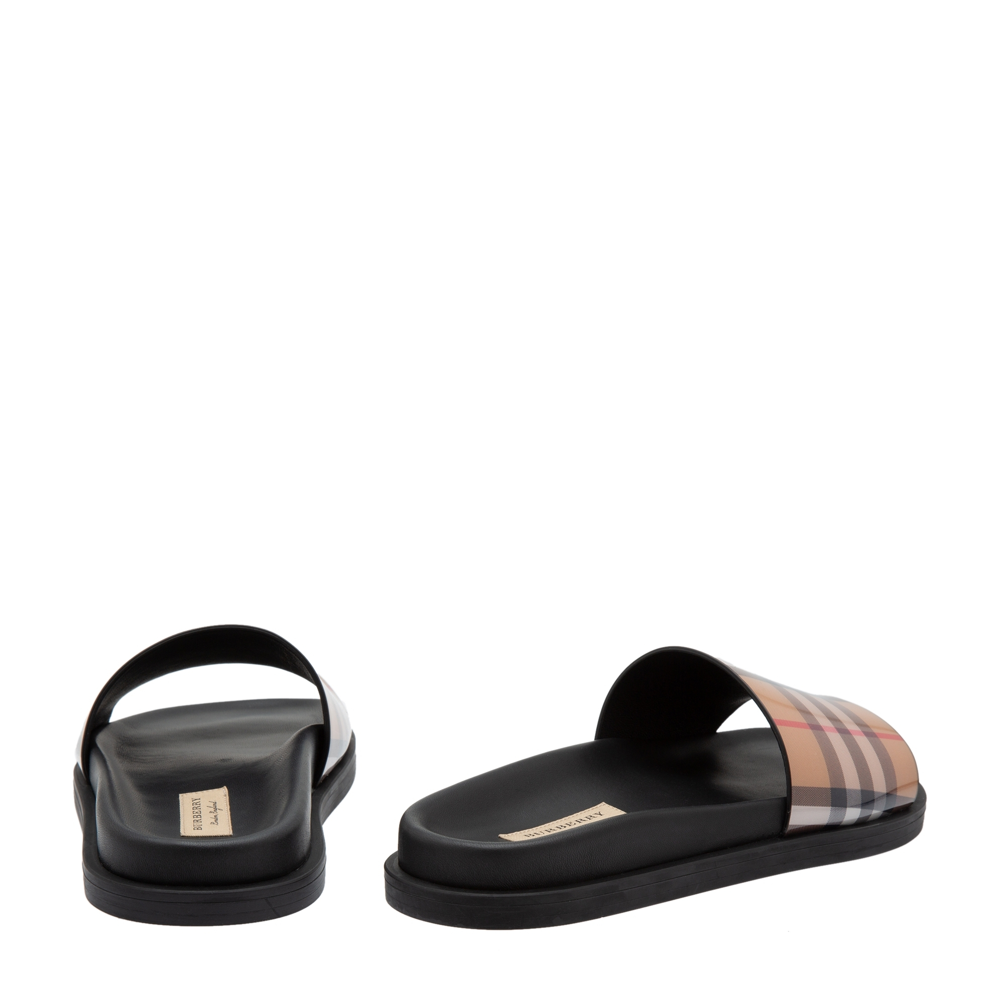 Burberry Vintage check and leather slides for Women Prints in